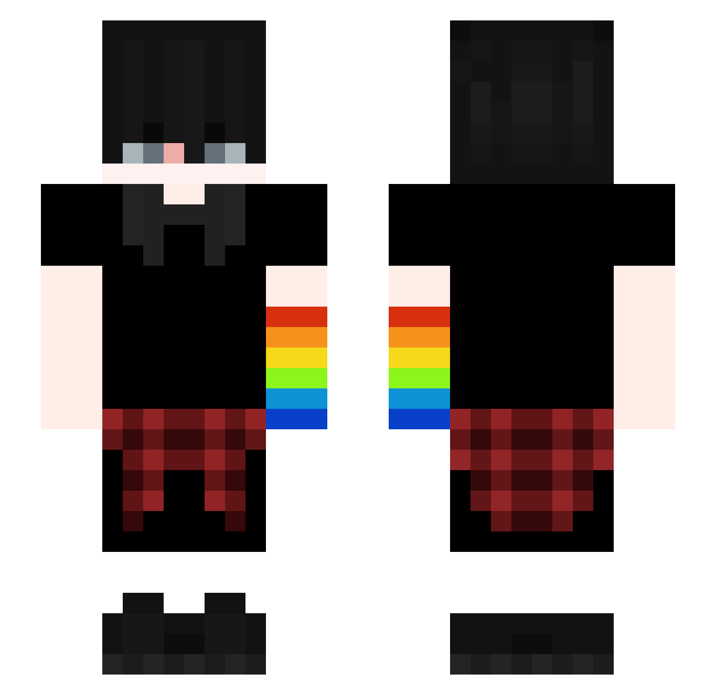YourBoyCristiano Minecraft skin, front and back view