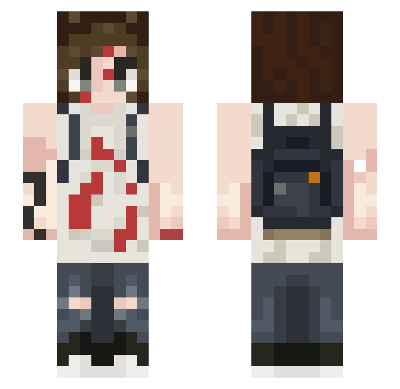 organzieddb Minecraft skin, front and back view