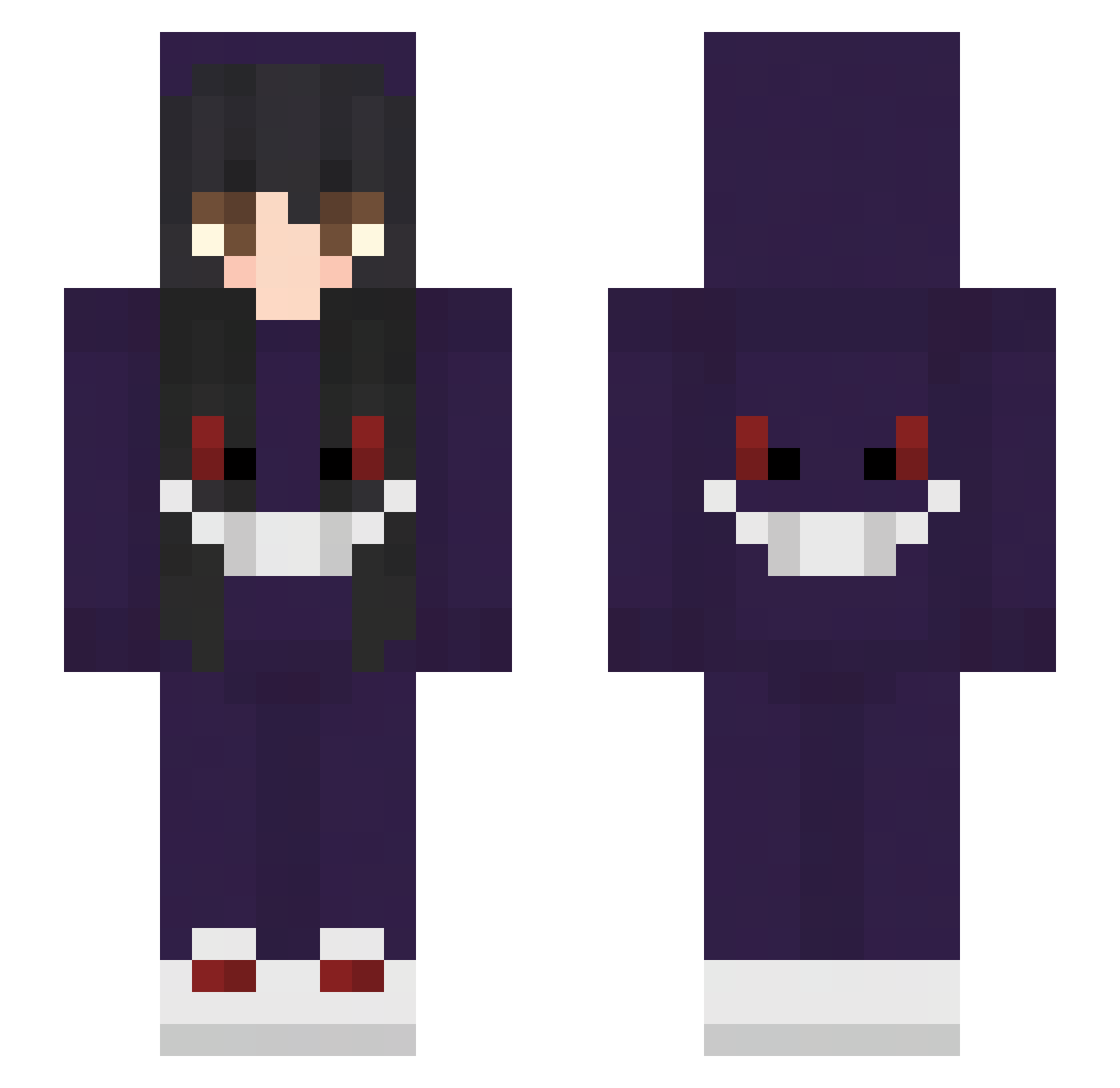 cfnnn Minecraft skin, front and back view