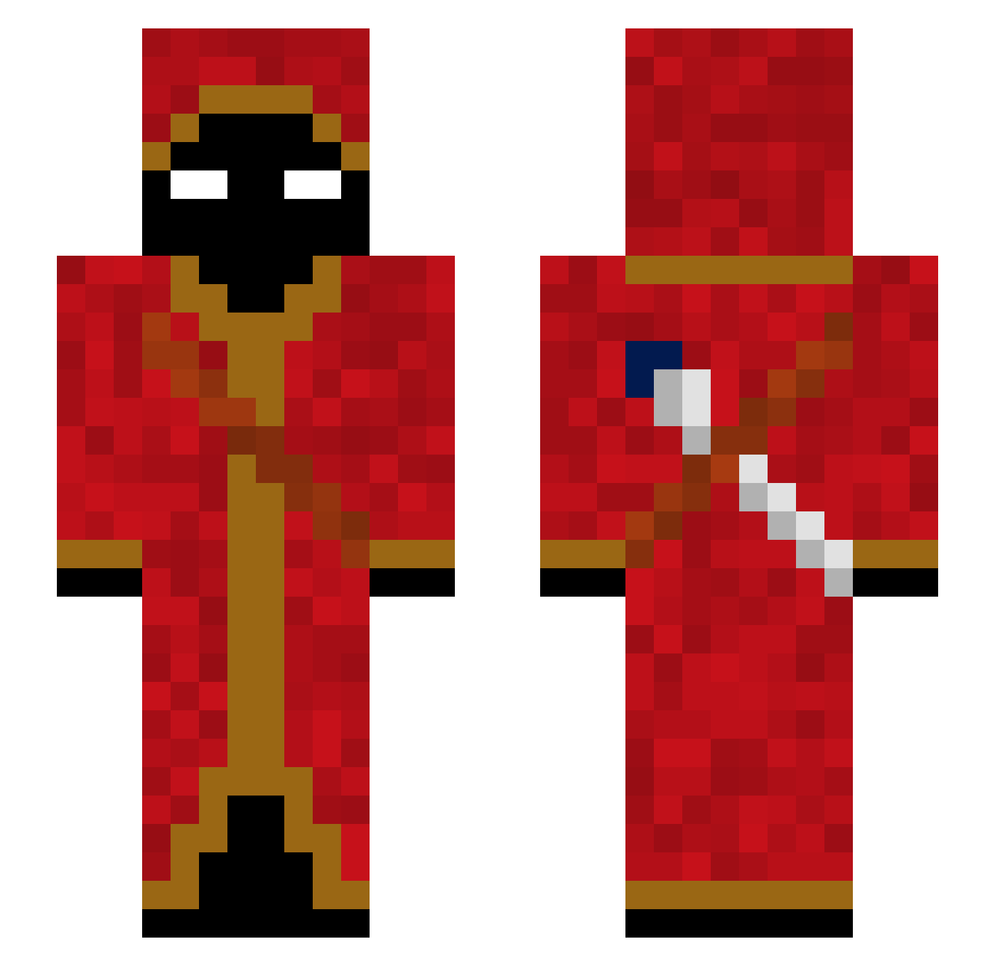 FedCif Minecraft skin, front and back view