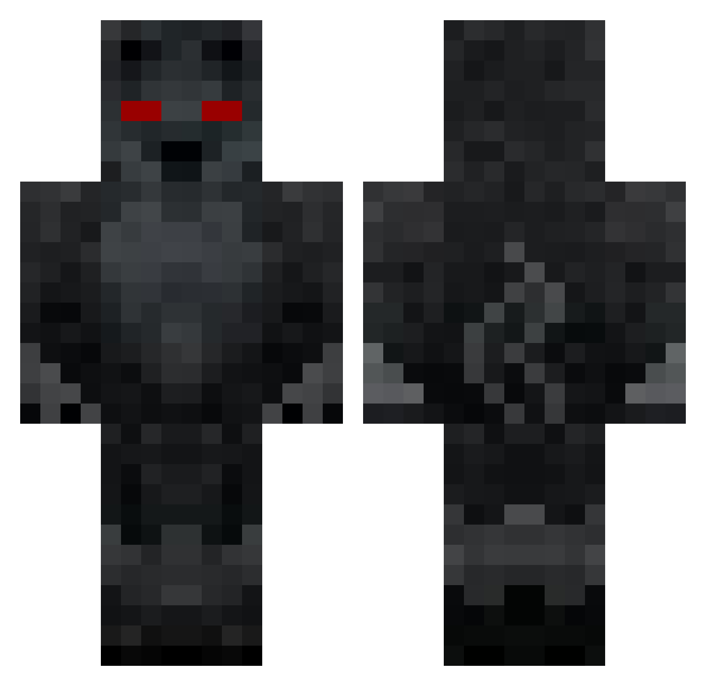 Chubs Minecraft skin, front and back view