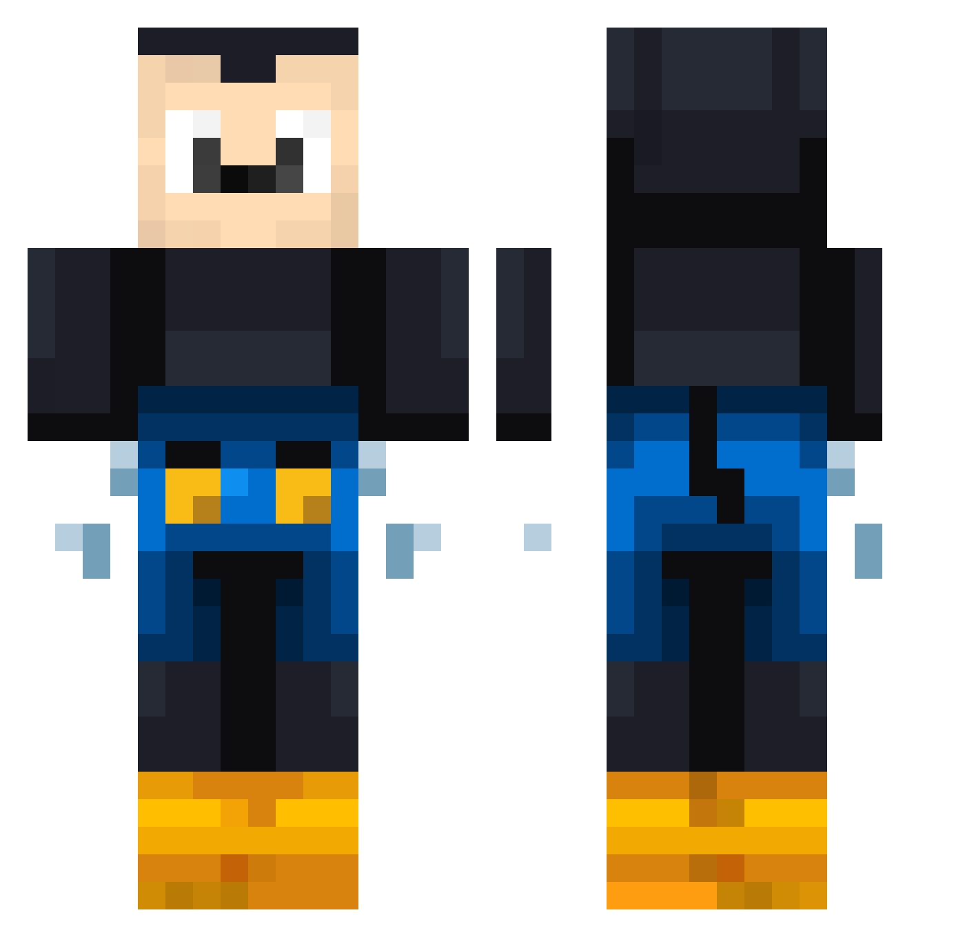 Mickie Minecraft skin, front and back view