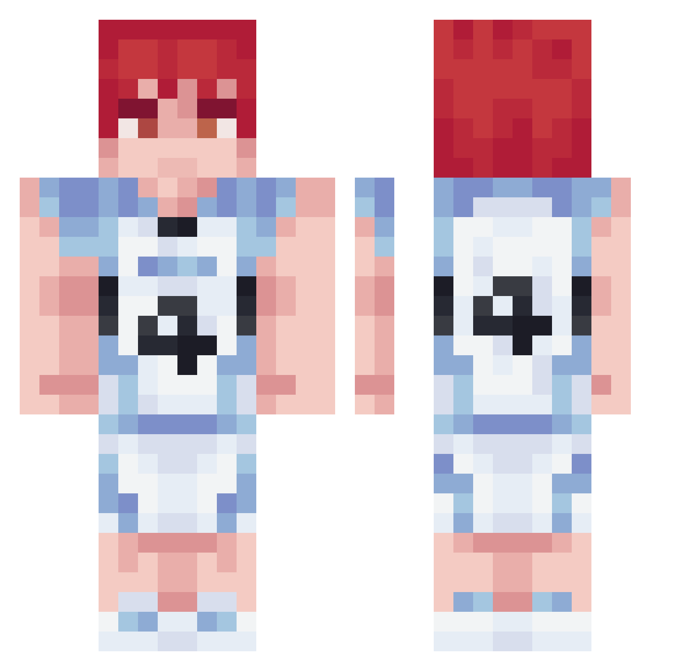AndreBro Minecraft skin, front and back view