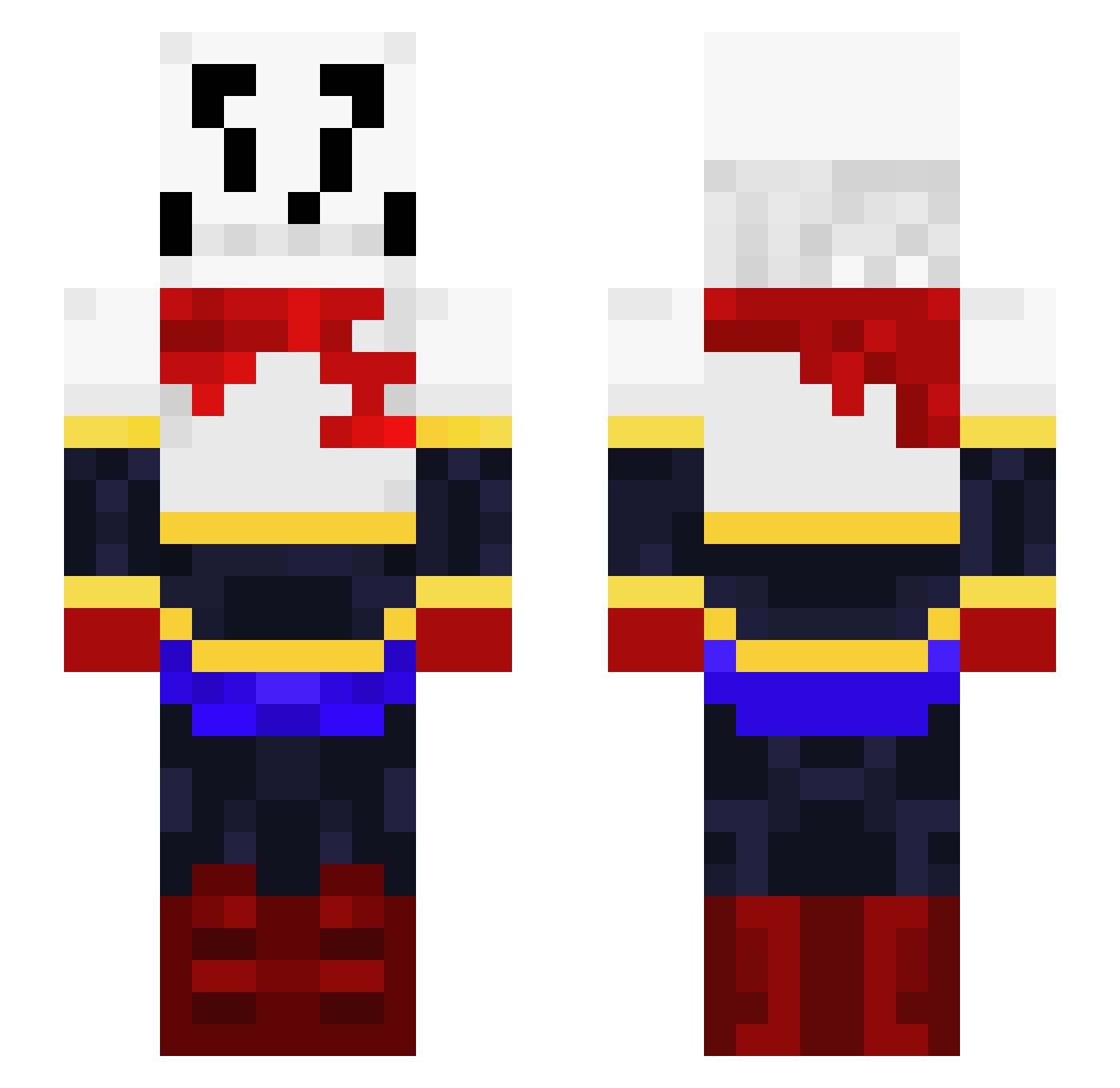 thinkingspacell Minecraft skin, front and back view