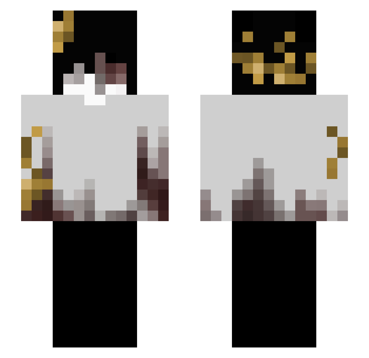Ocunduk Minecraft skin, front and back view