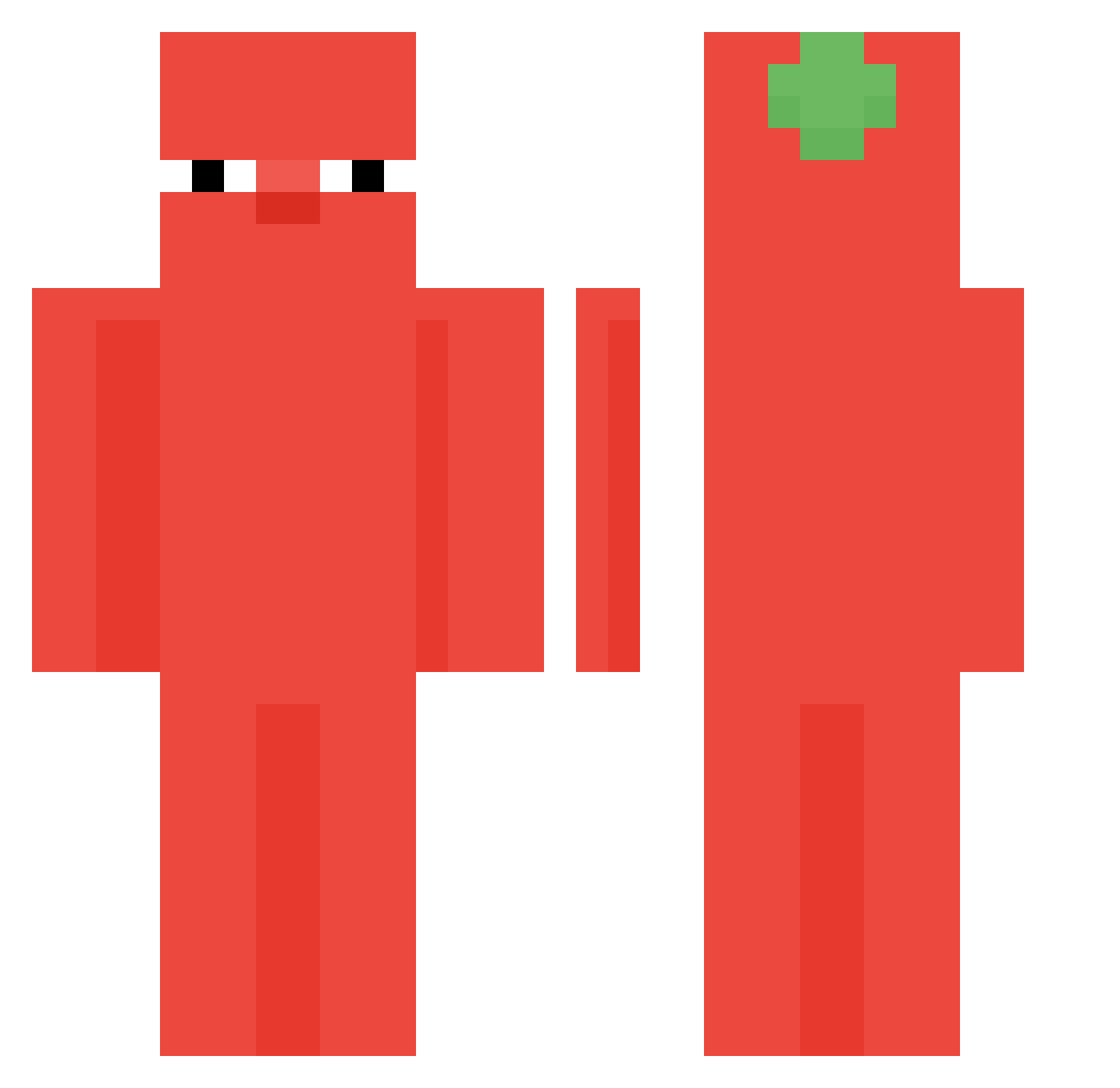 Thebigsauce14 Minecraft skin, front and back view