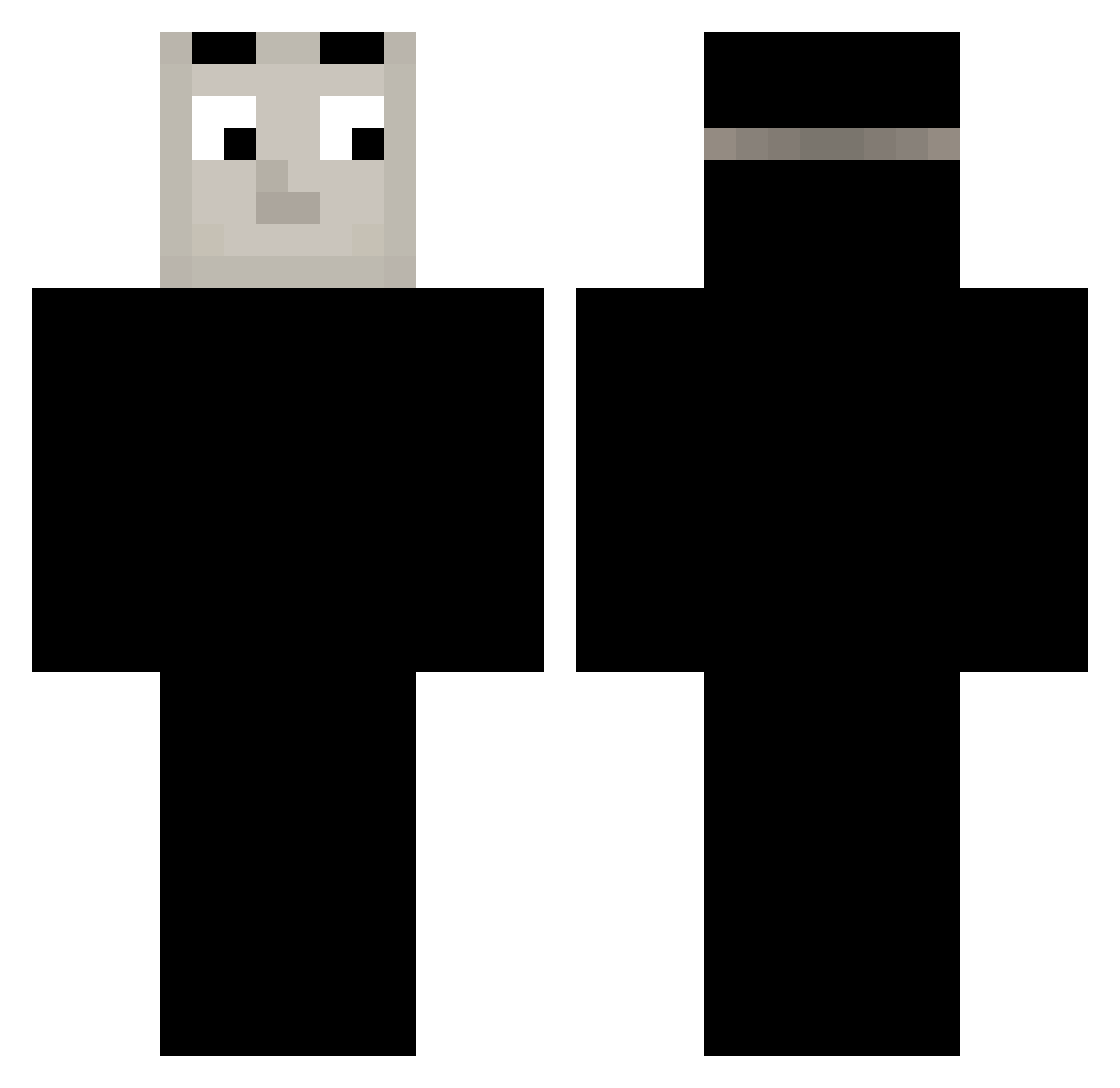 ImSaeed Minecraft skin, front and back view