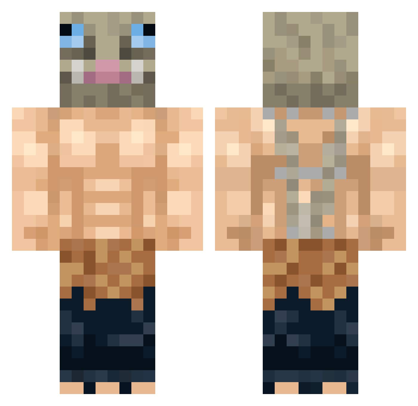 Crodieee Minecraft skin, front and back view