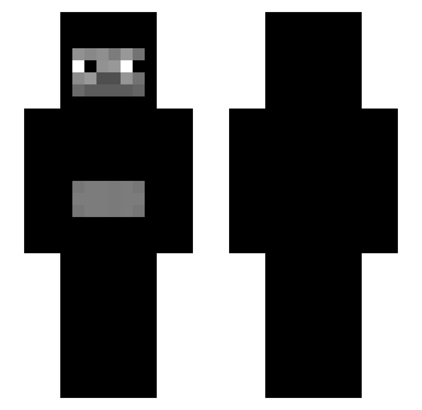 CloggedYeti971 Minecraft skin, front and back view