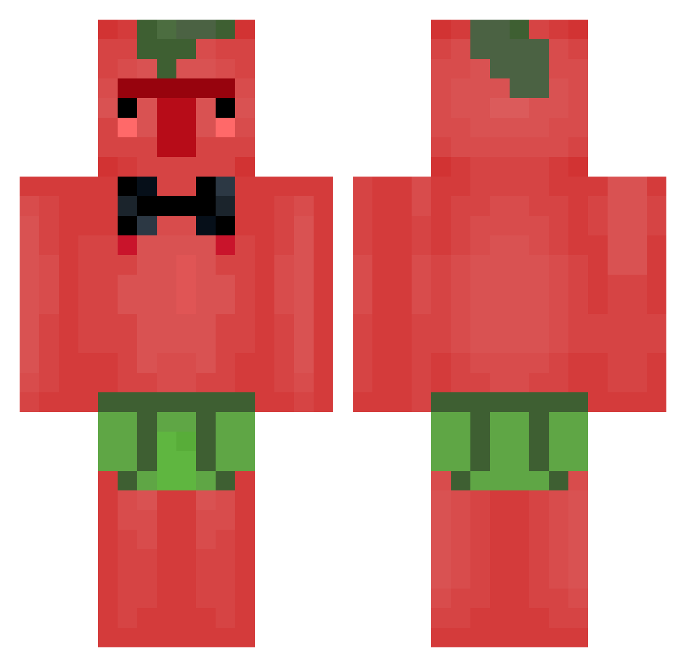ThatTomatoBeech Minecraft skin, front and back view