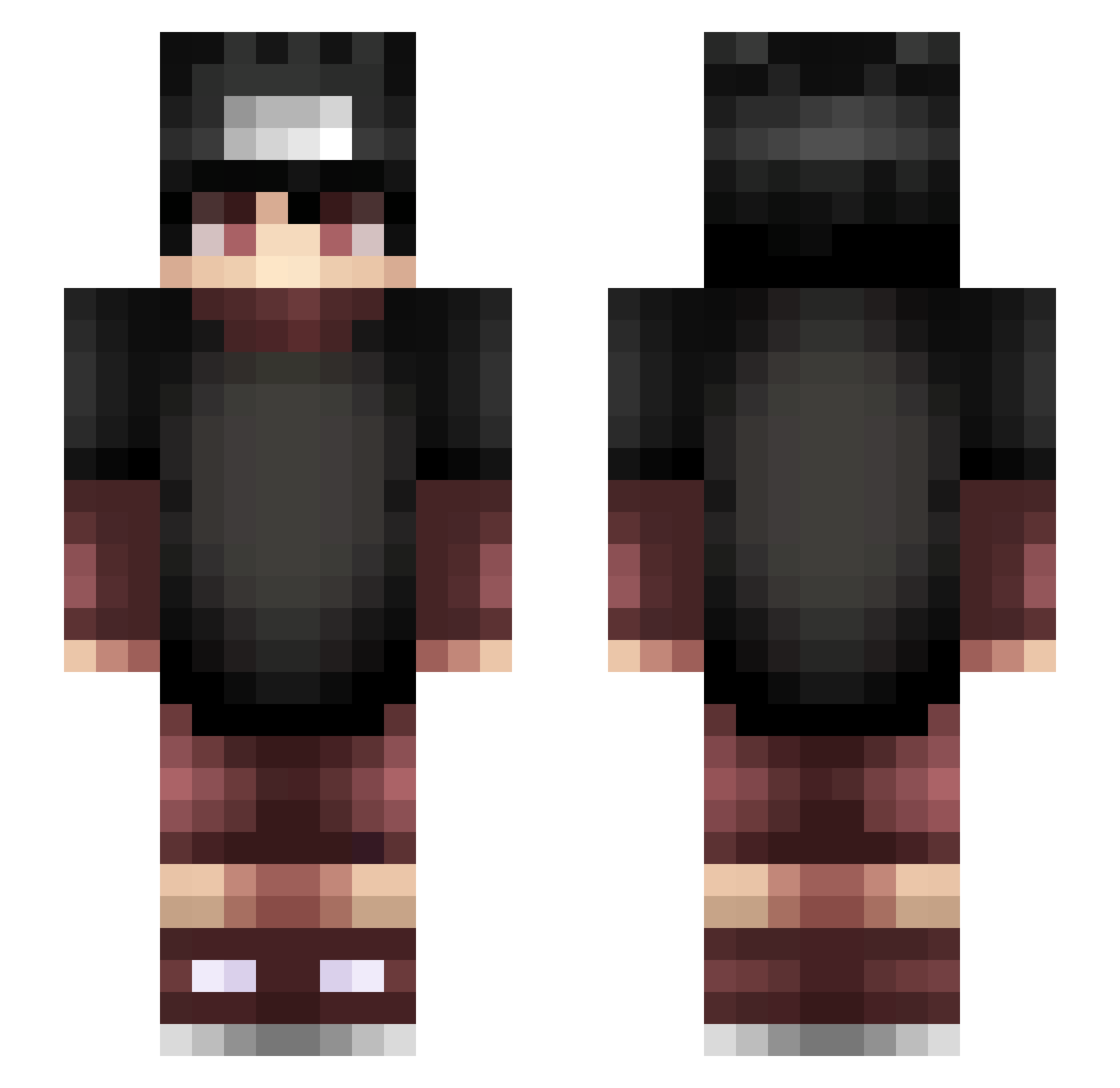 Puls4rtt Minecraft skin, front and back view