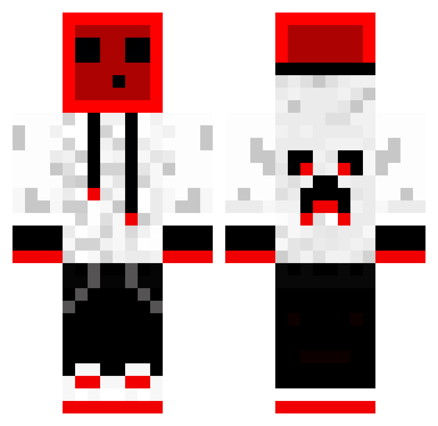 Waterweed Minecraft skin, front and back view