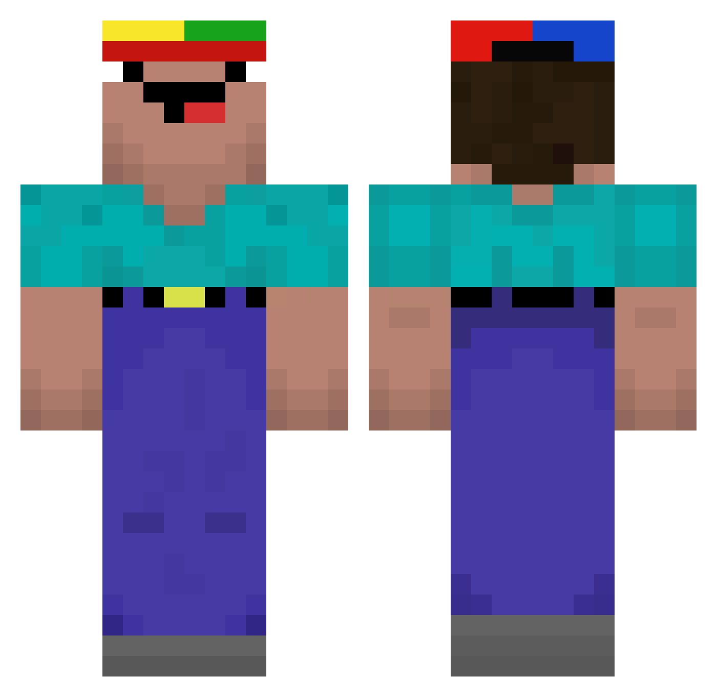 Doritos253 Minecraft skin, front and back view