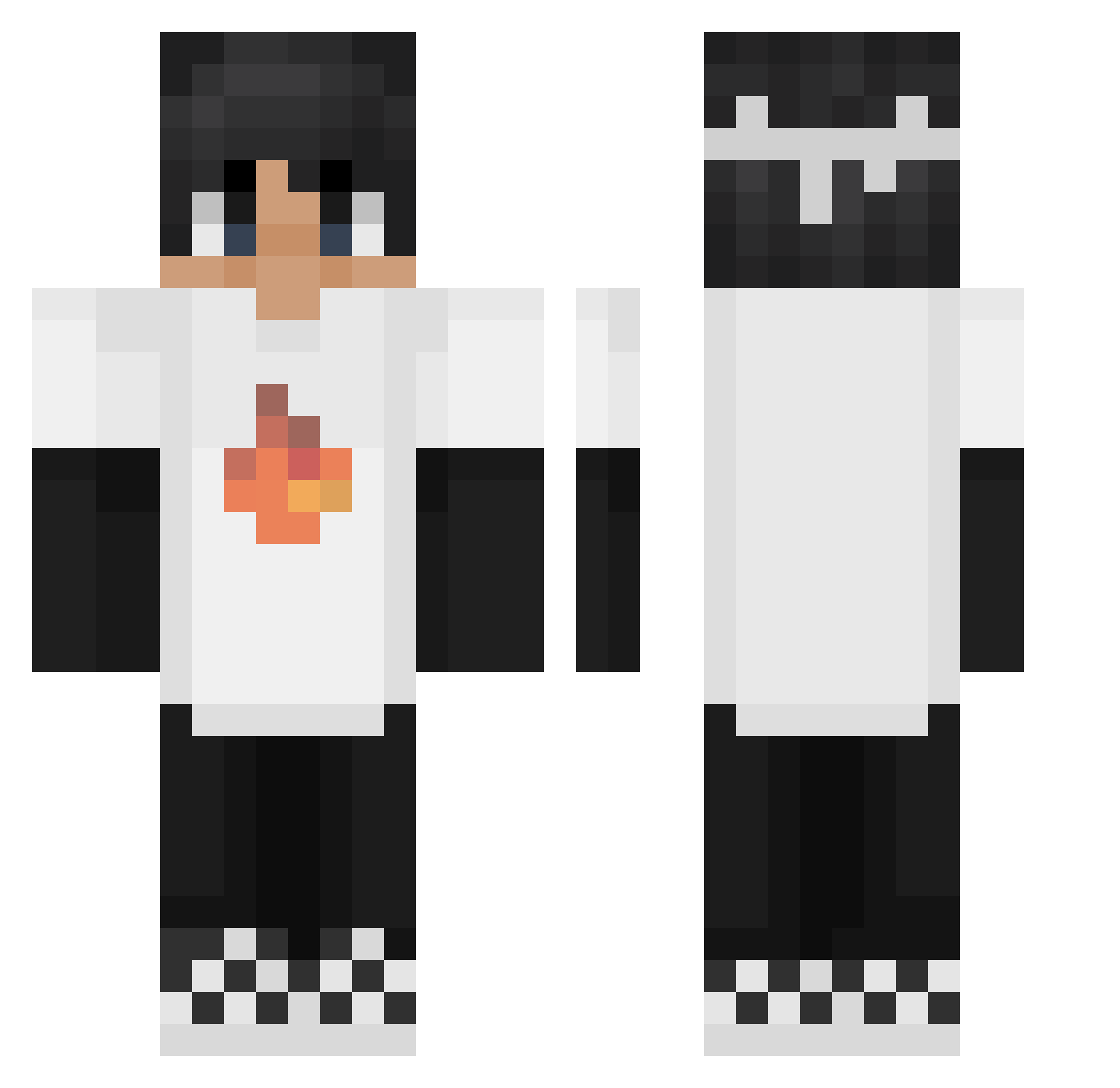KurtyKatt Minecraft skin, front and back view