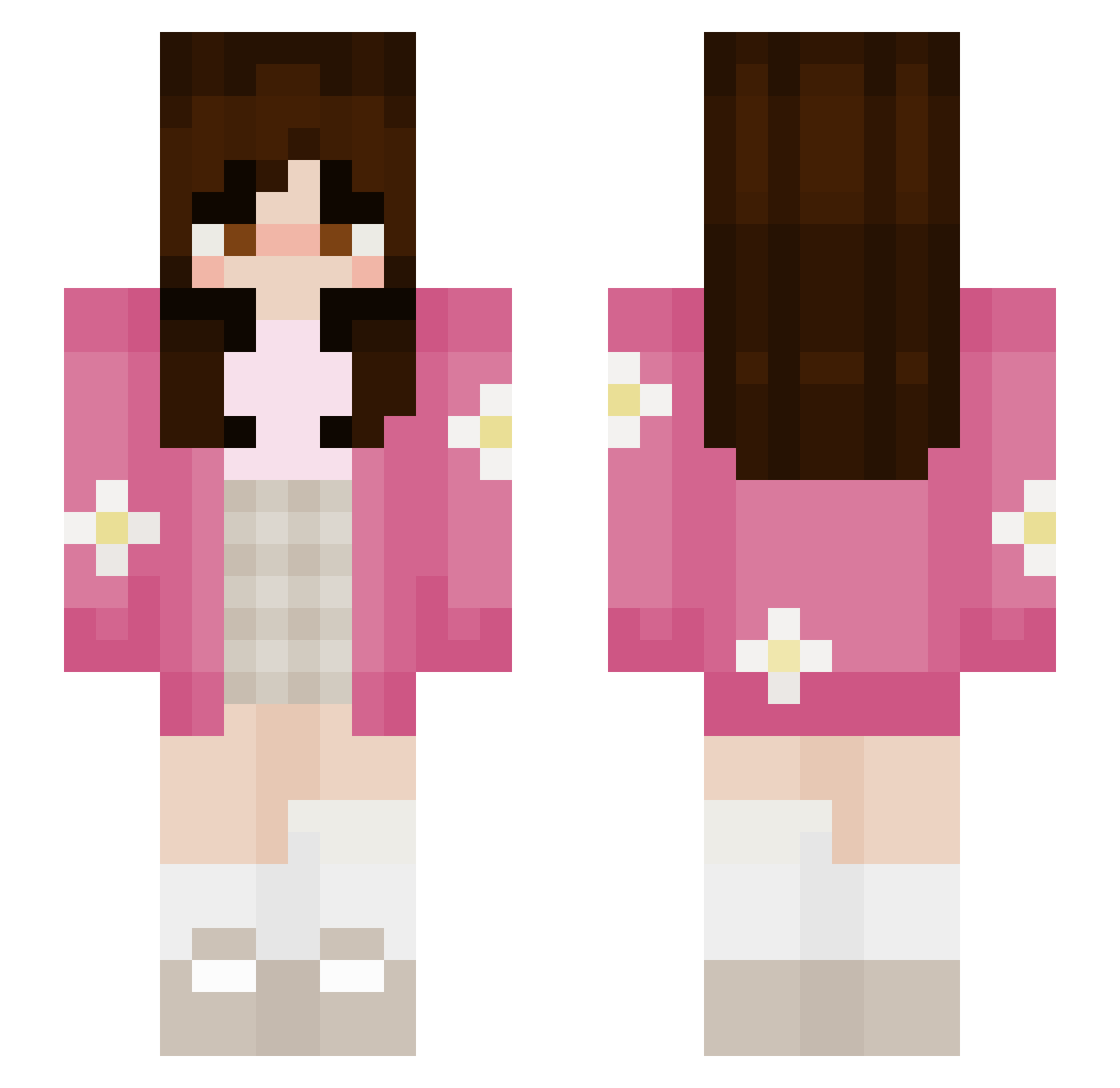 LettuceHeadd Minecraft skin, front and back view