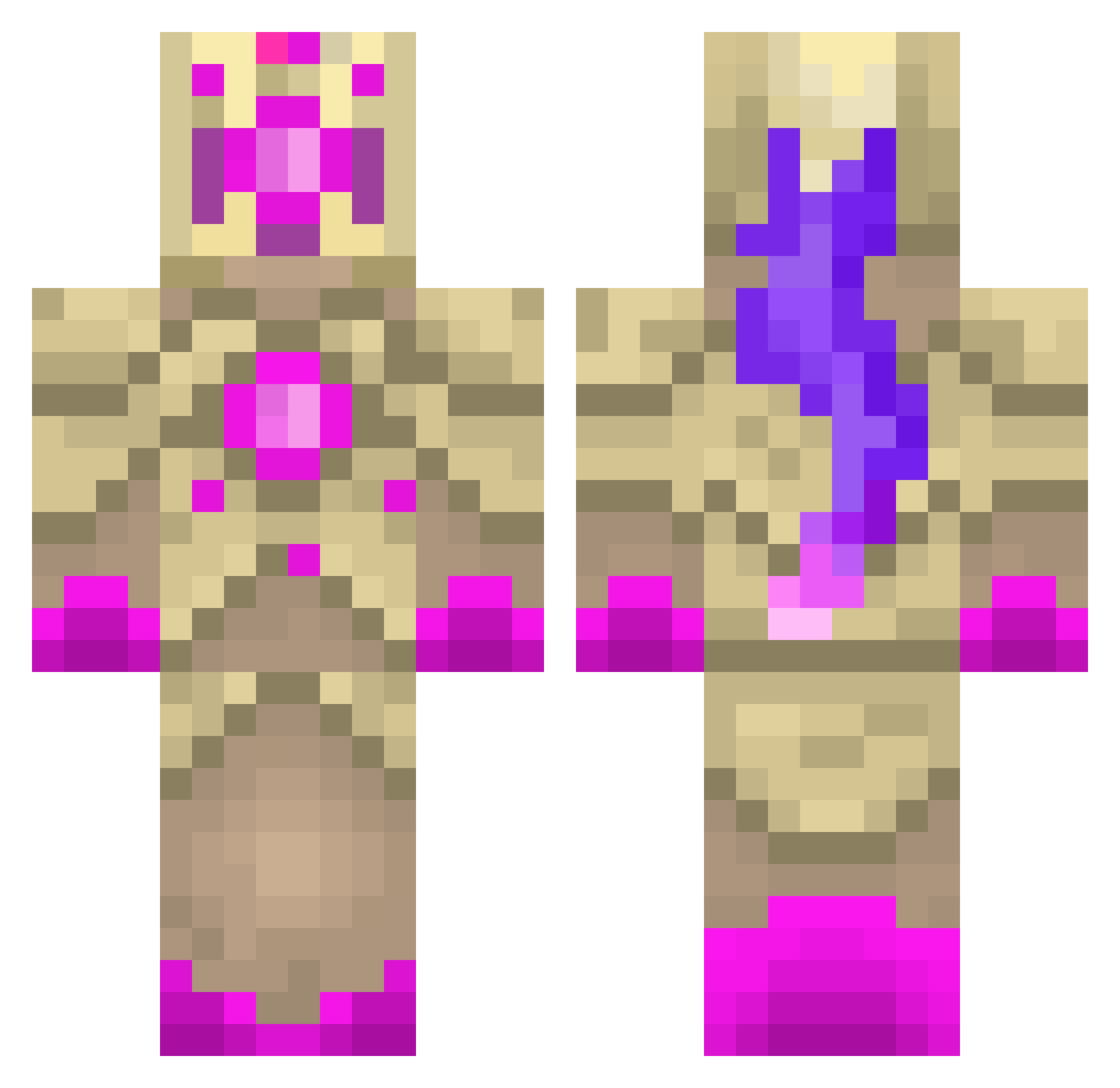 Roulade1 Minecraft skin, front and back view