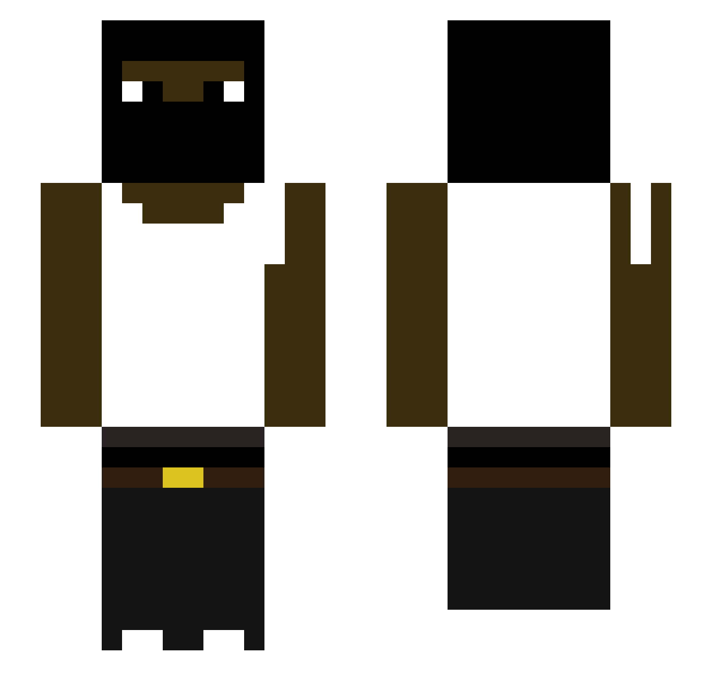 Mali2tact Minecraft skin, front and back view