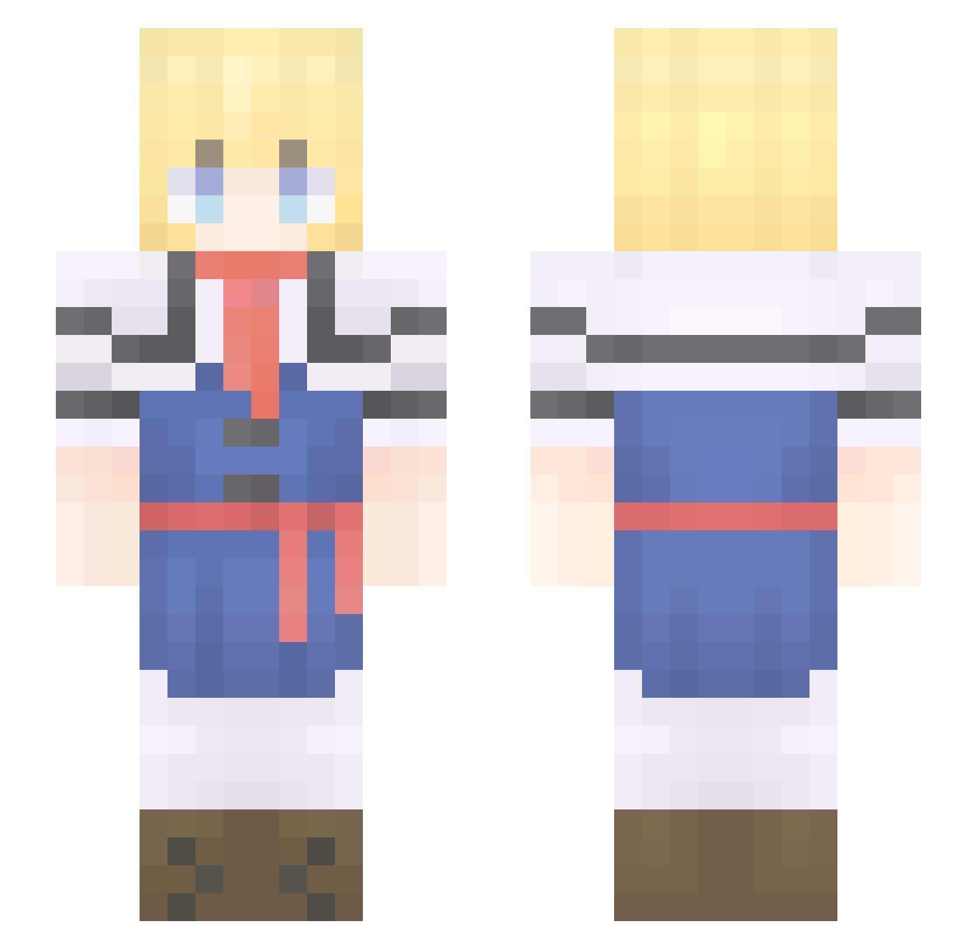 Ice6555 Minecraft skin, front and back view