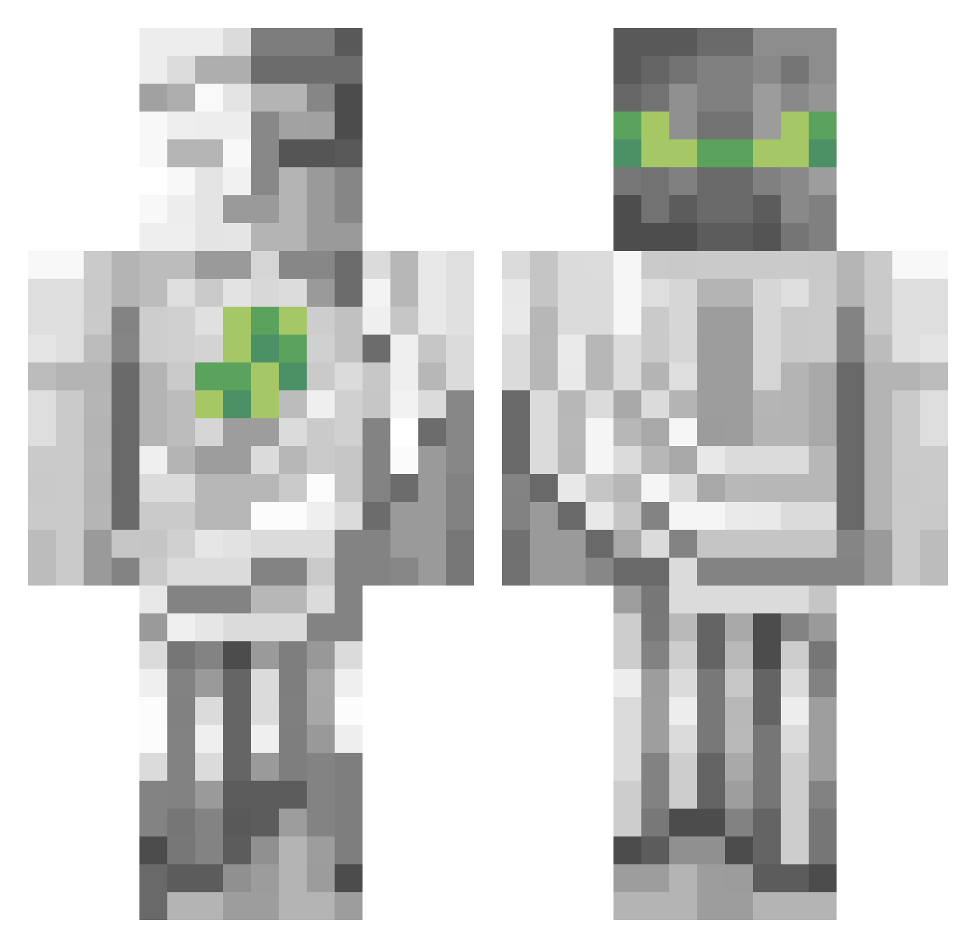 Nenedi Minecraft skin, front and back view