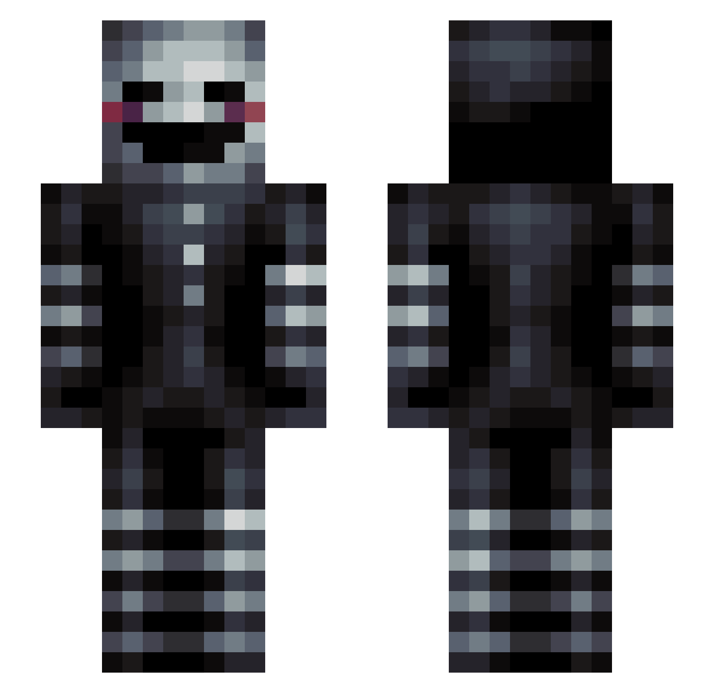 Cora_Slayer Minecraft skin, front and back view
