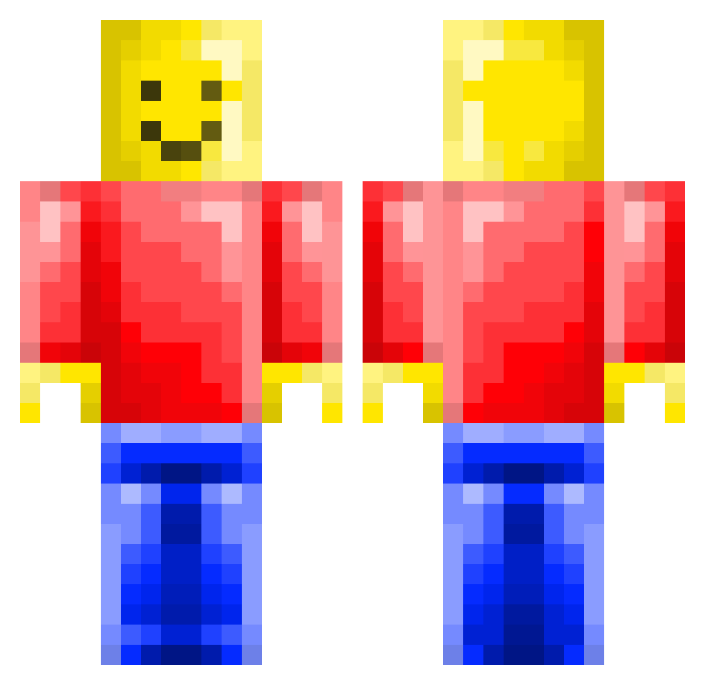 TukiMan_ Minecraft skin, front and back view