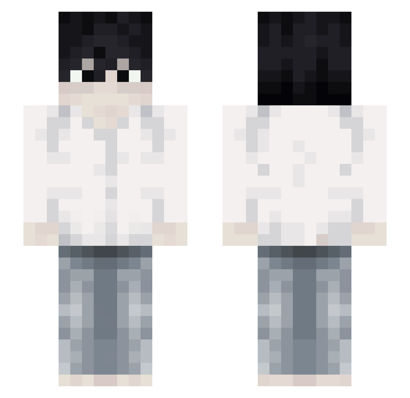 Plancton60 Minecraft skin, front and back view
