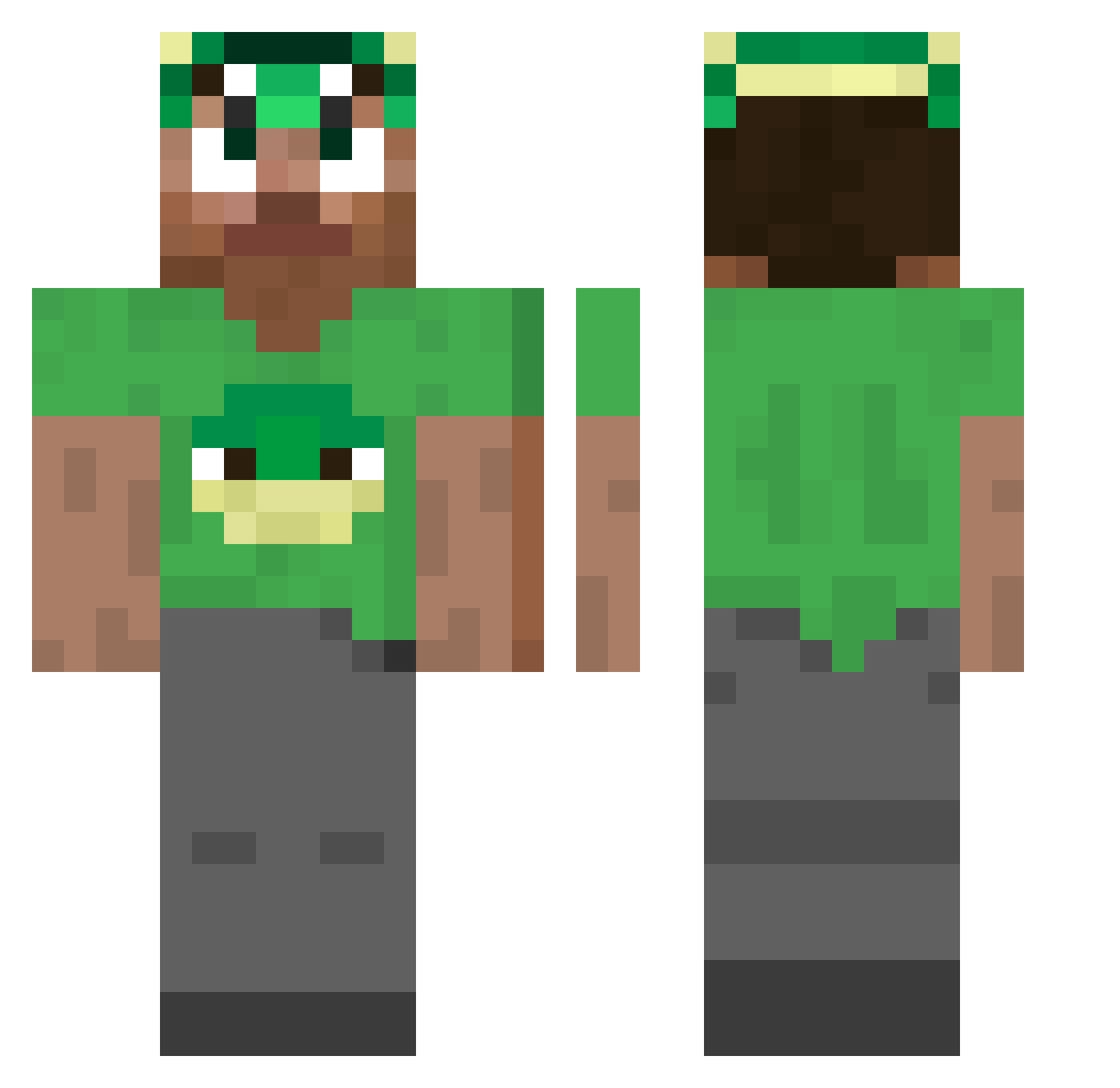 nixnentendo Minecraft skin, front and back view