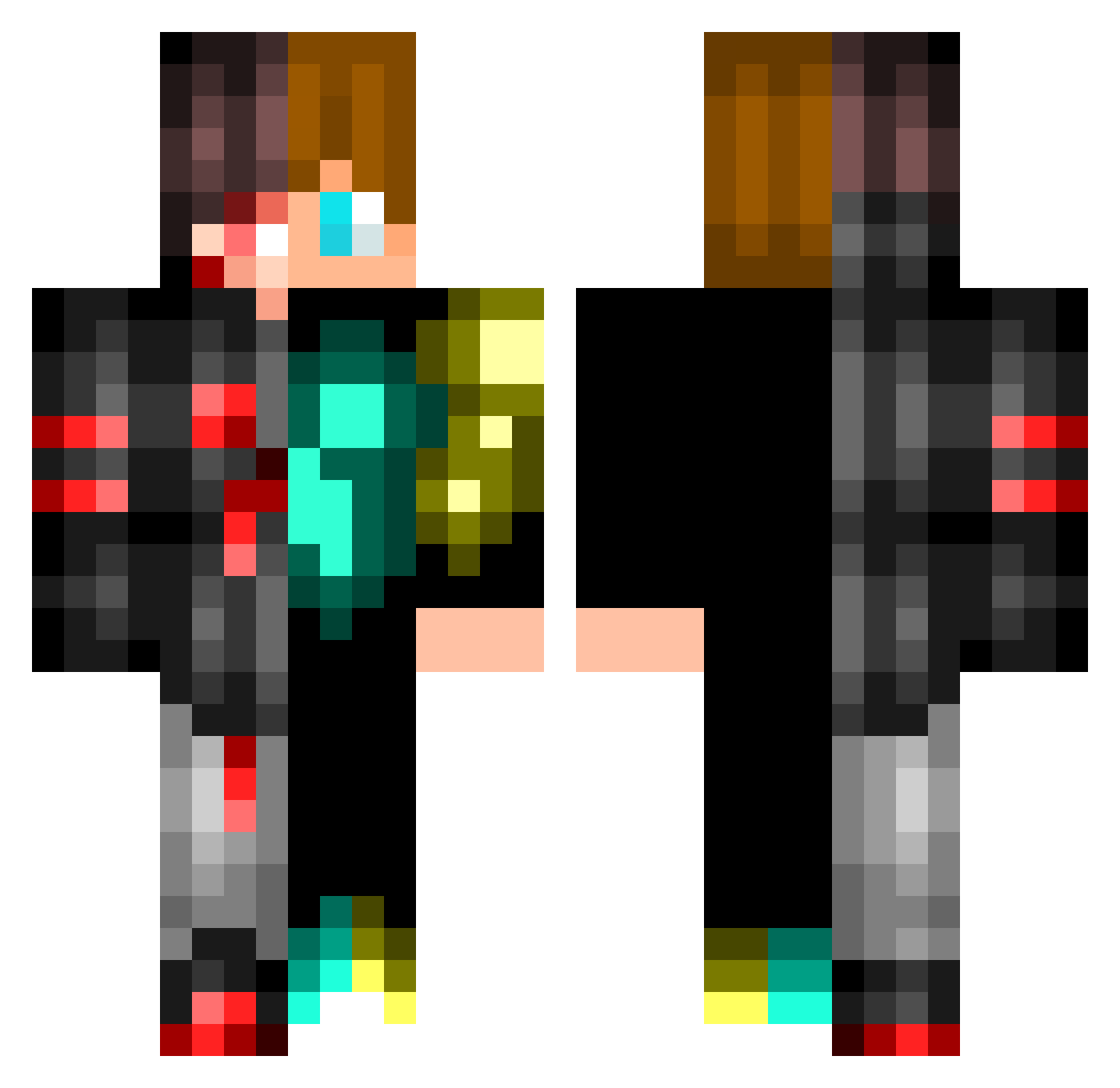 Gamusino_ Minecraft skin, front and back view
