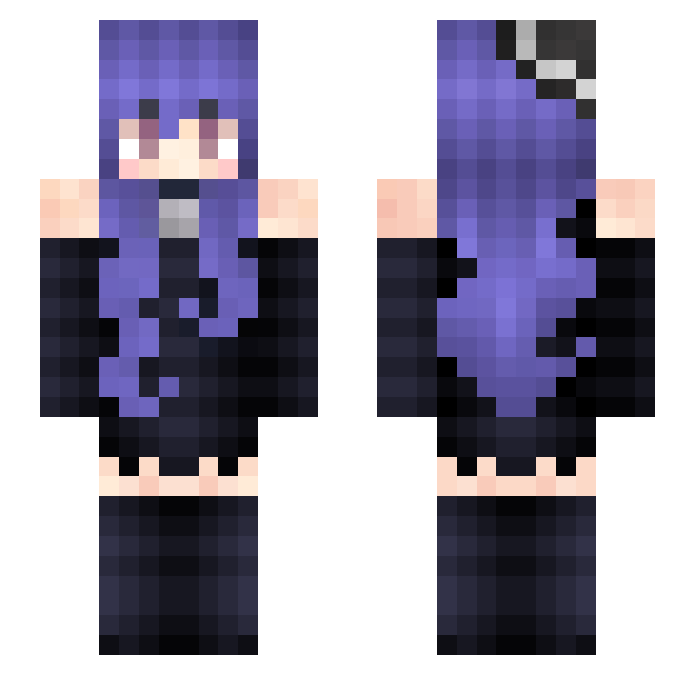 Cucumber2019 Minecraft skin, front and back view