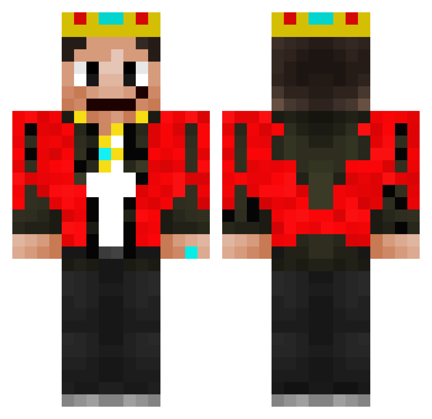 Mando93 Minecraft skin, front and back view