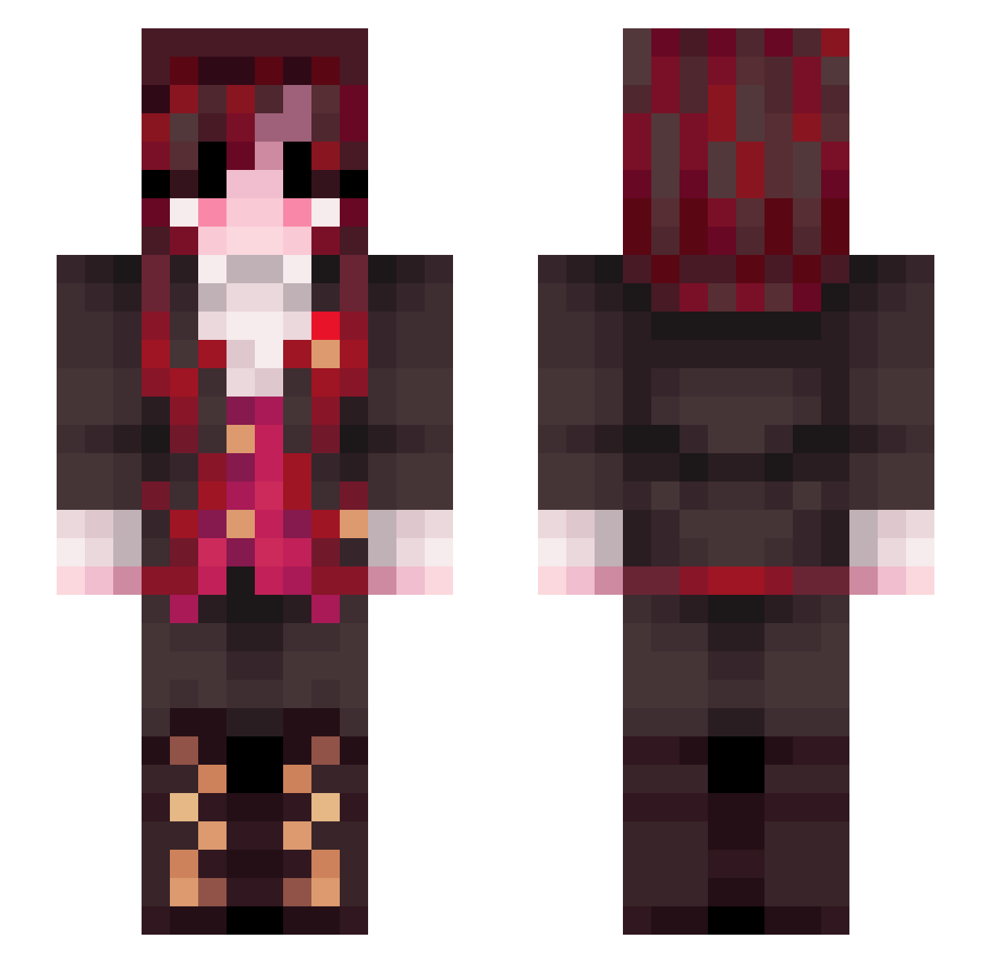 D1V1NE_MC Minecraft skin, front and back view