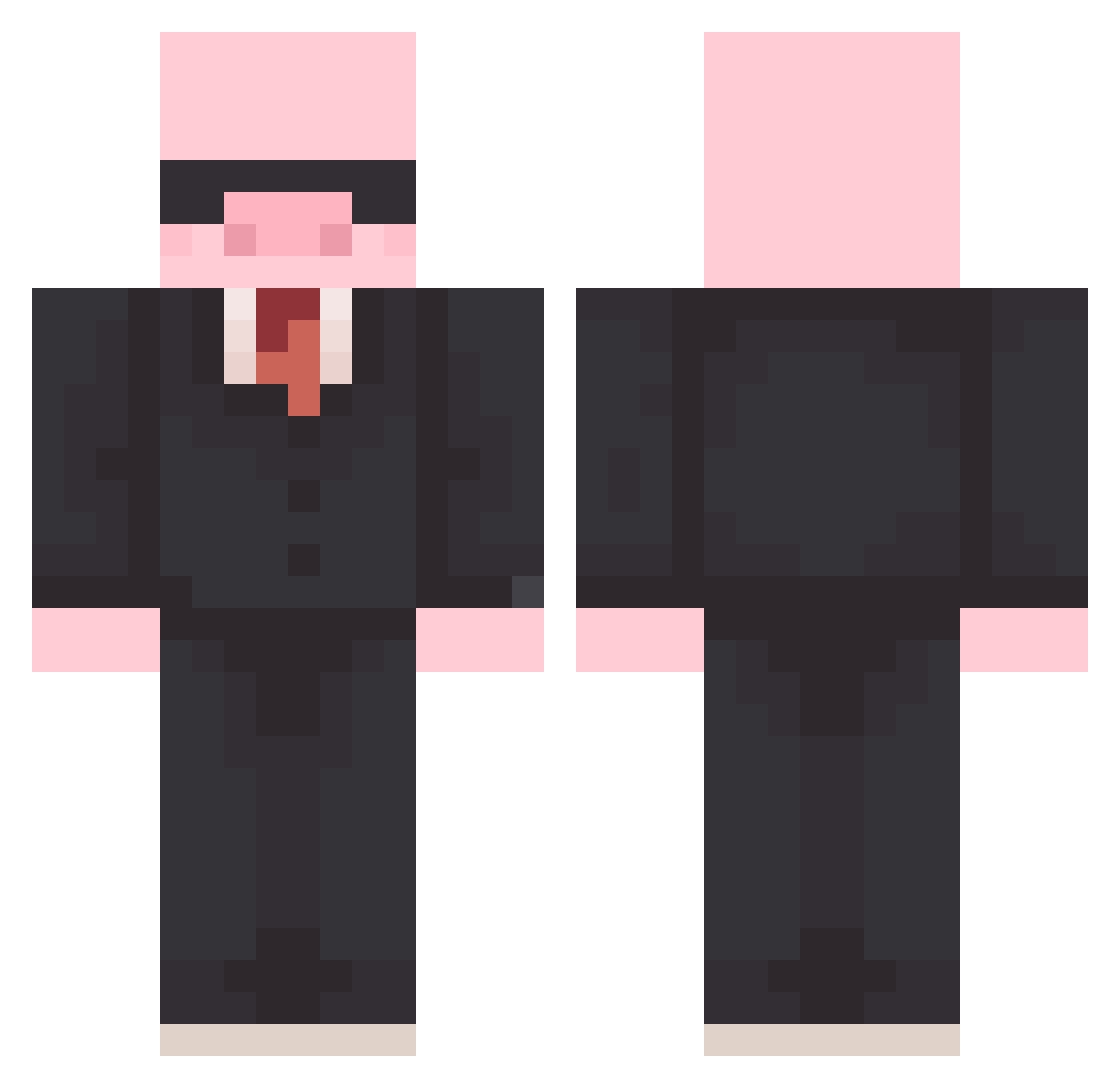 zValen_25 Minecraft skin, front and back view