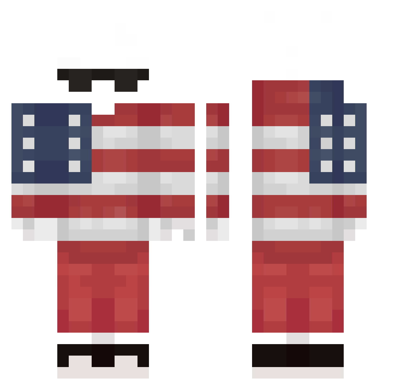USA_Fan Minecraft skin, front and back view