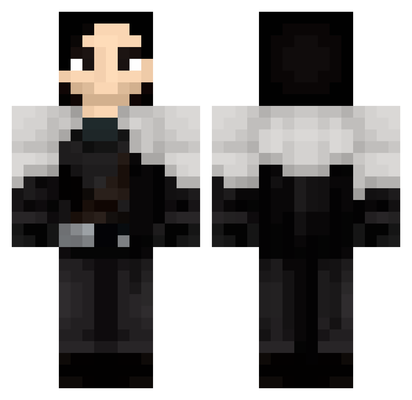 vix_cVn Minecraft skin, front and back view