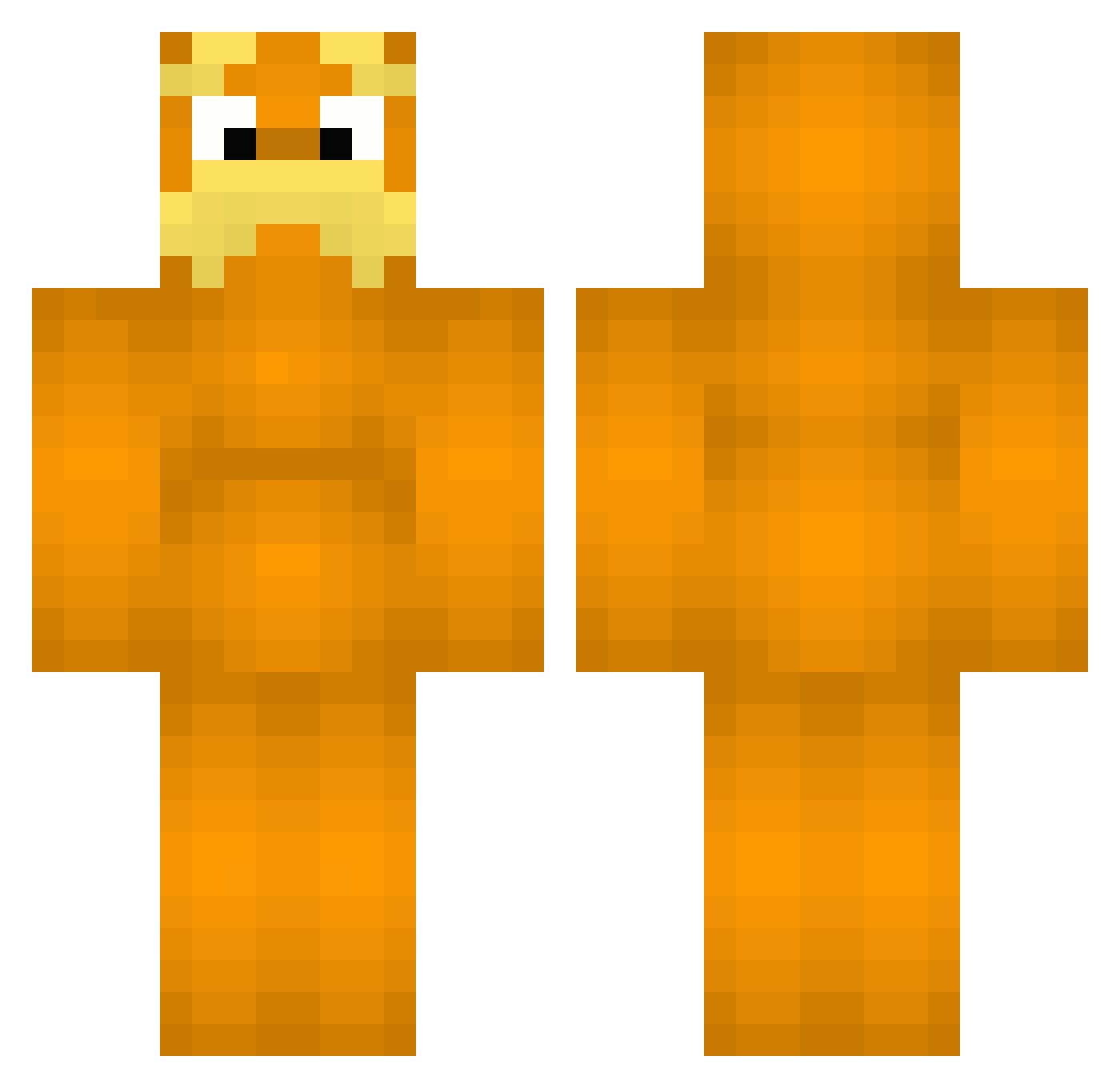 jamiespresso Minecraft skin, front and back view