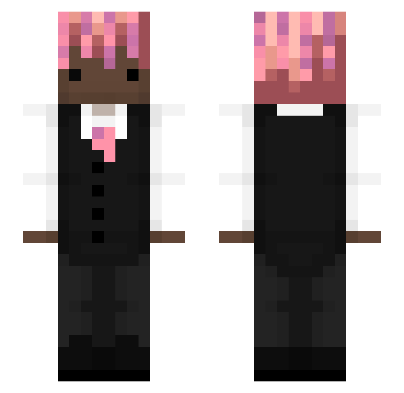 Jonrys Minecraft skin, front and back view
