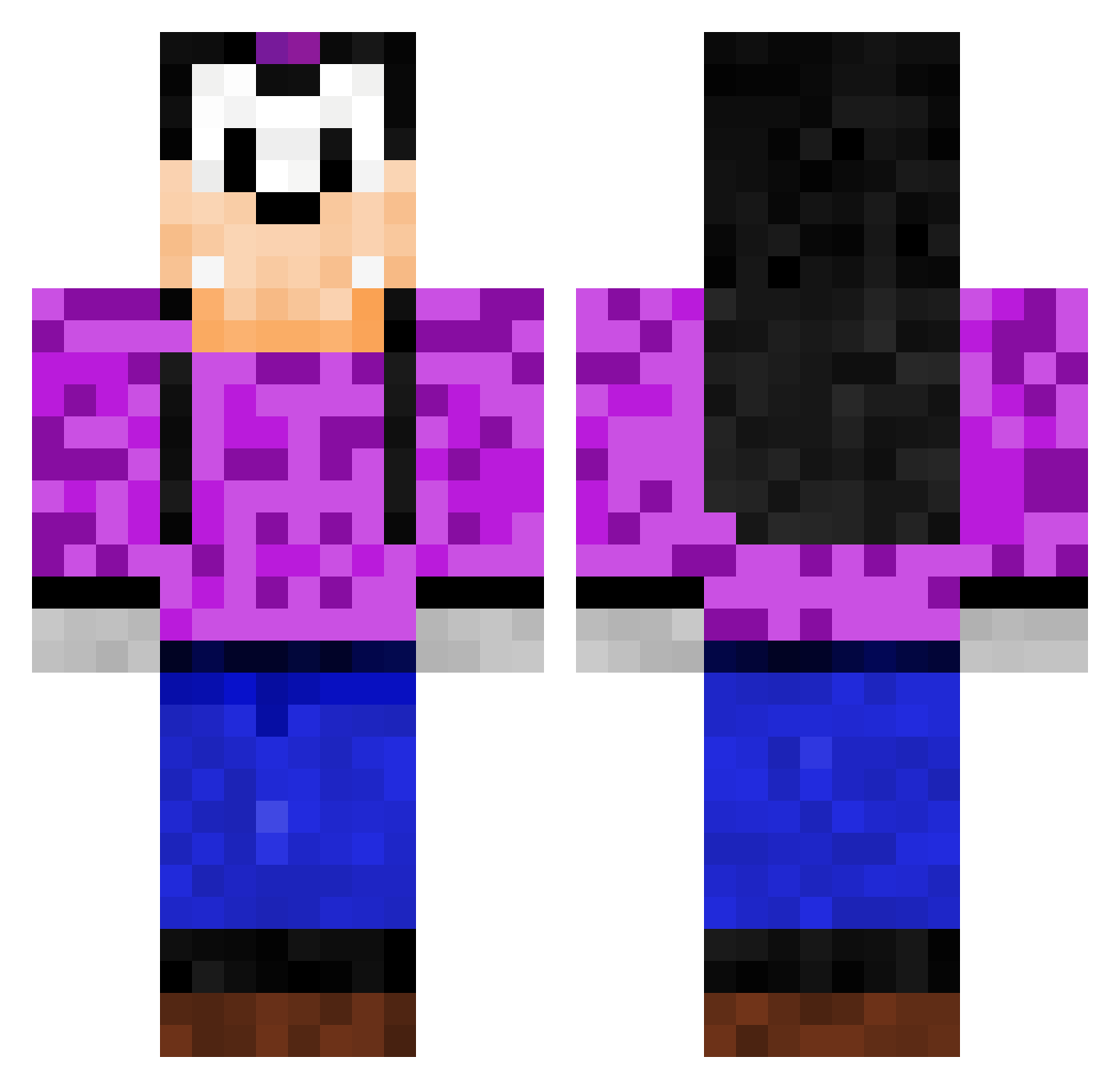 SirPapiYahYeah Minecraft skin, front and back view