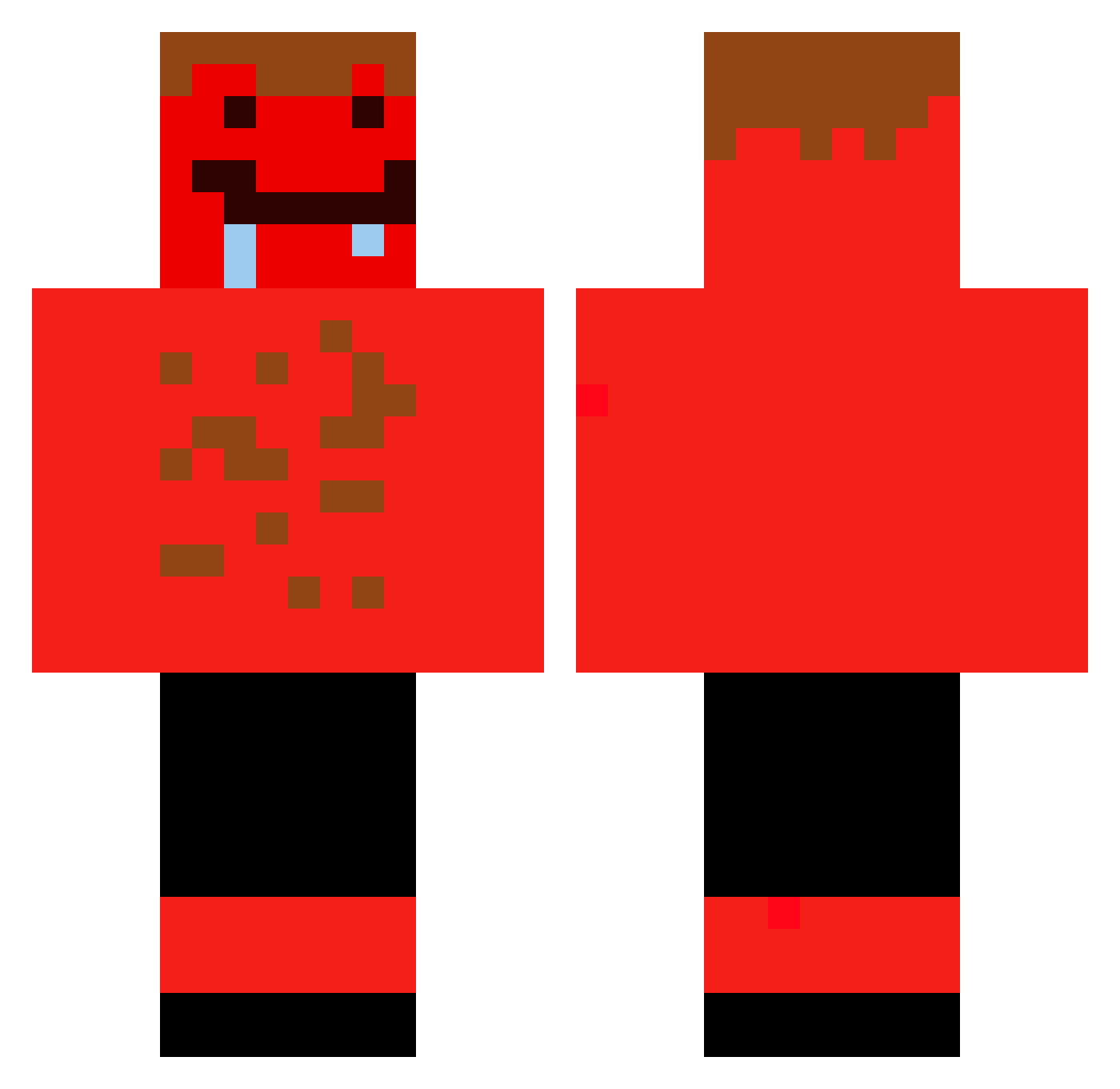 kiwilou22 Minecraft skin, front and back view