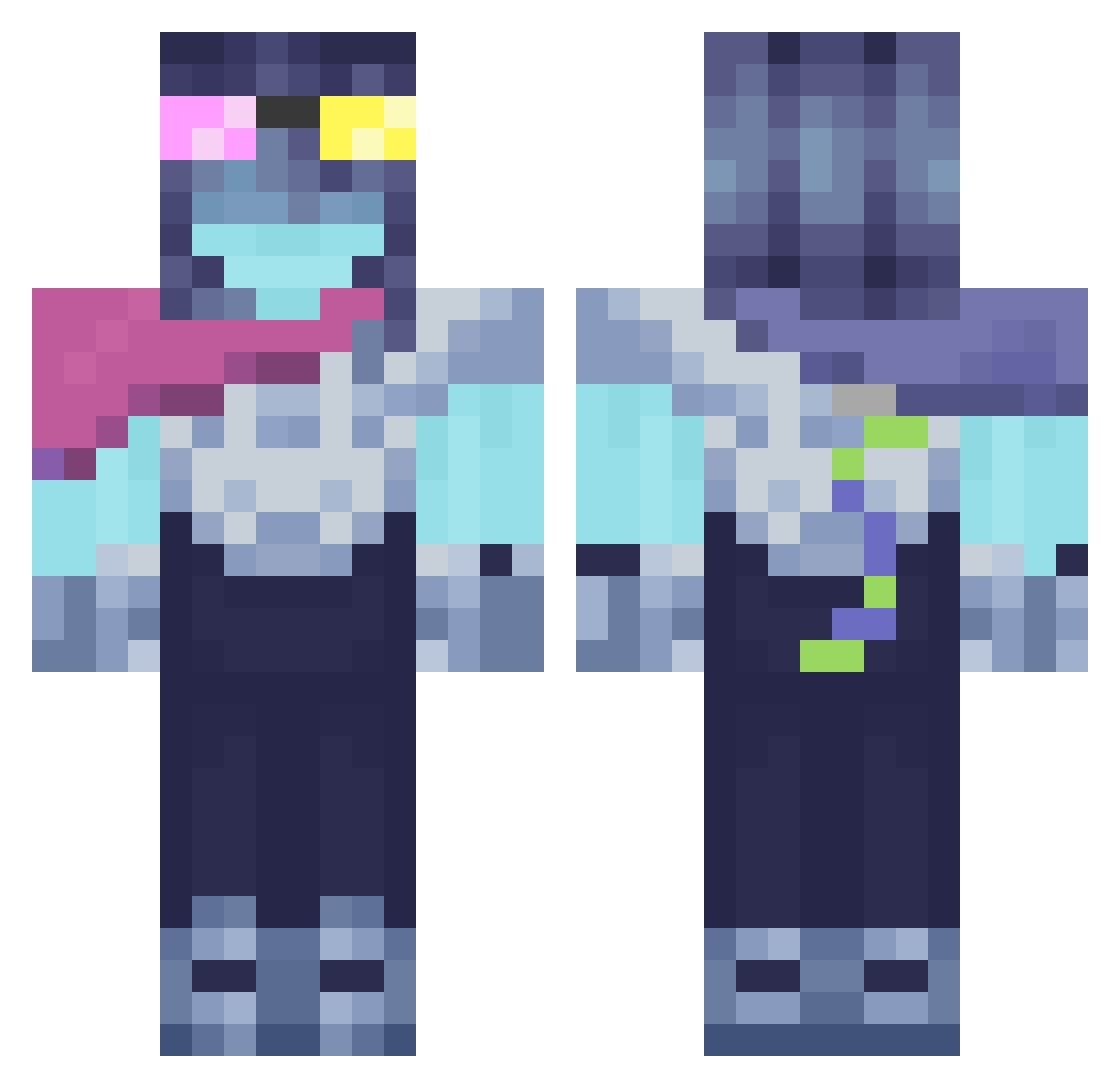 ndizzymc Minecraft skin, front and back view