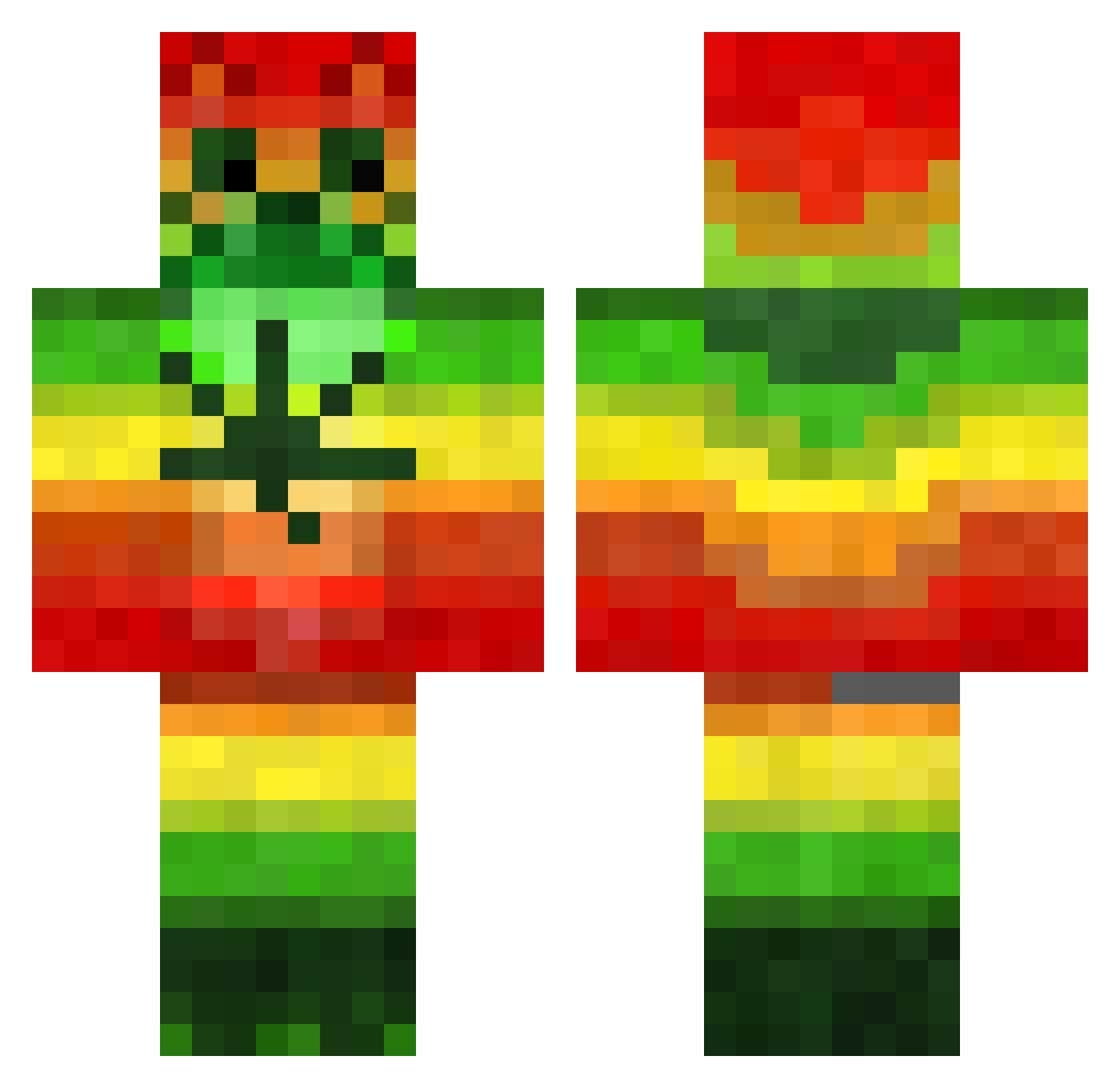 StileyBDF Minecraft skin, front and back view