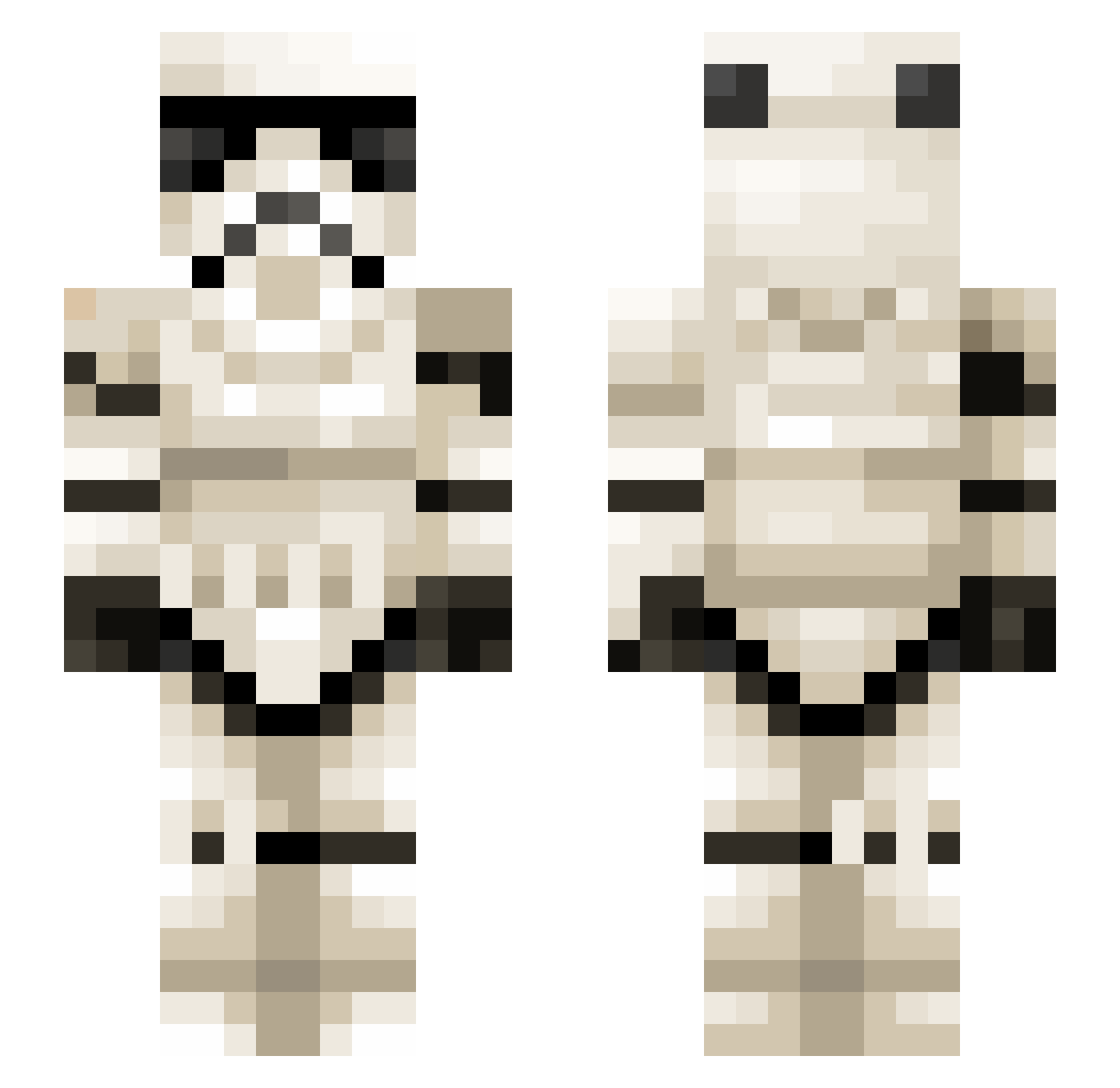 Romeedizzle Minecraft skin, front and back view