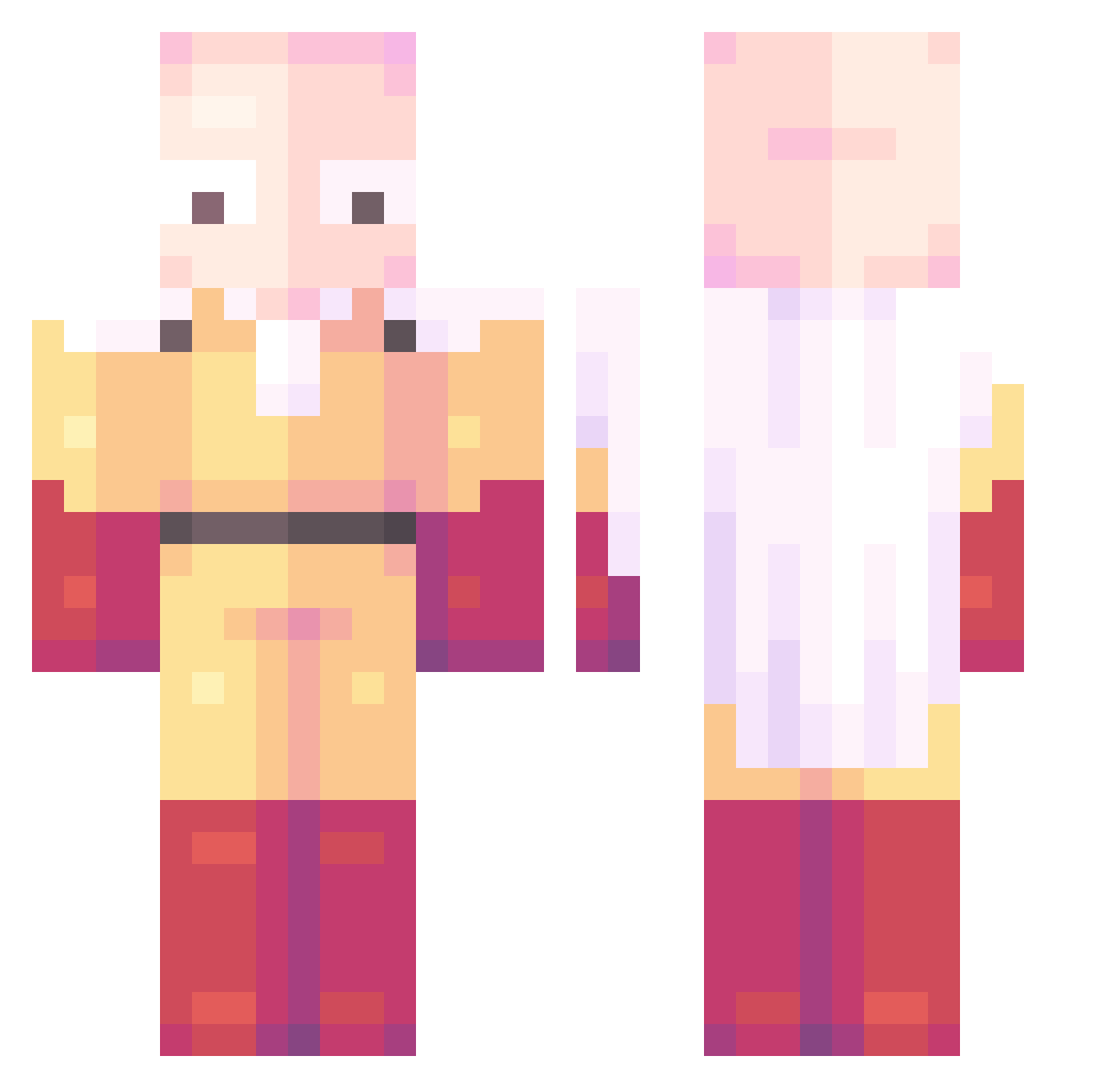 MorgonCZ Minecraft skin, front and back view