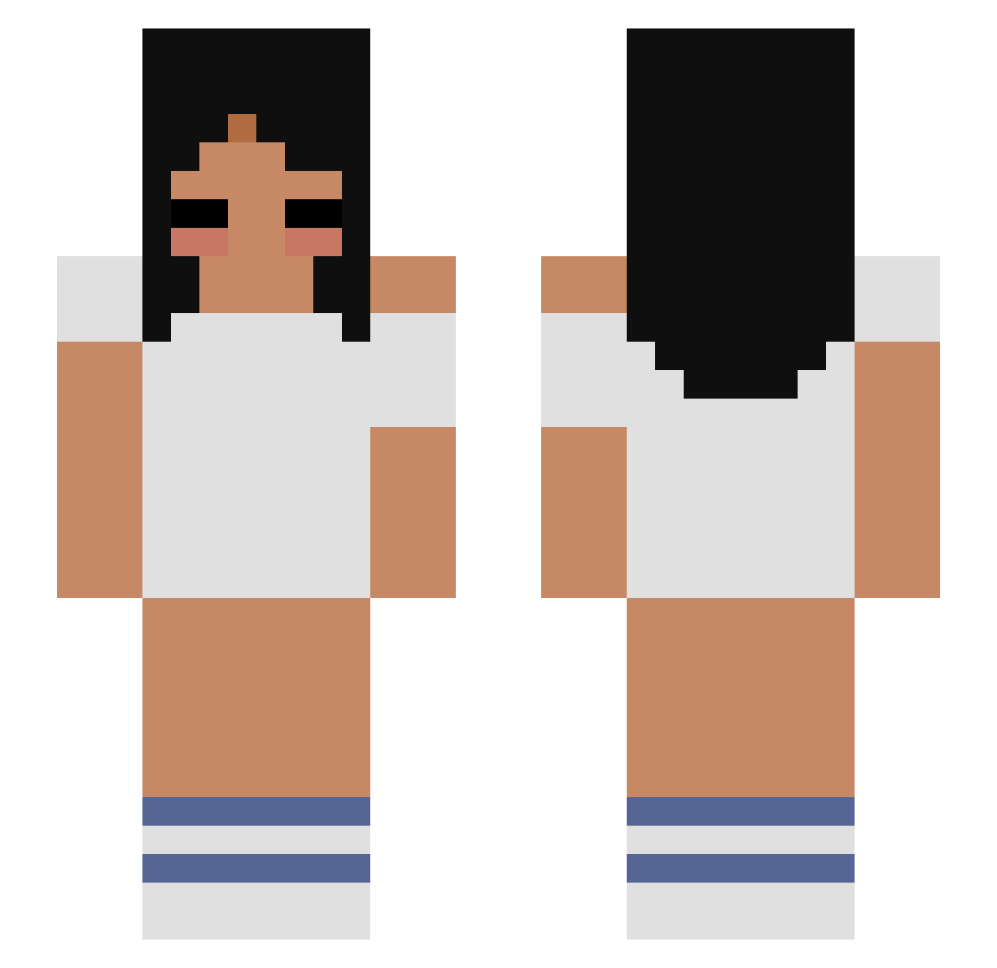 arysvance Minecraft skin, front and back view