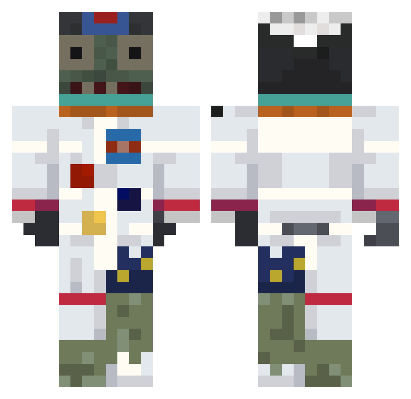Ciapat Minecraft skin, front and back view