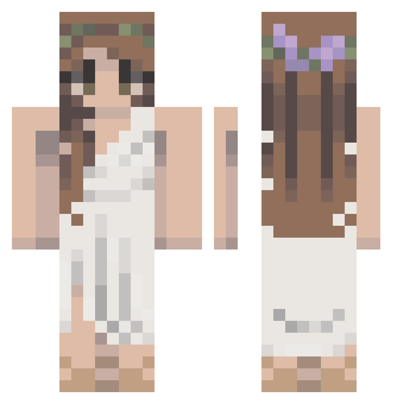 Wyjajy Minecraft skin, front and back view