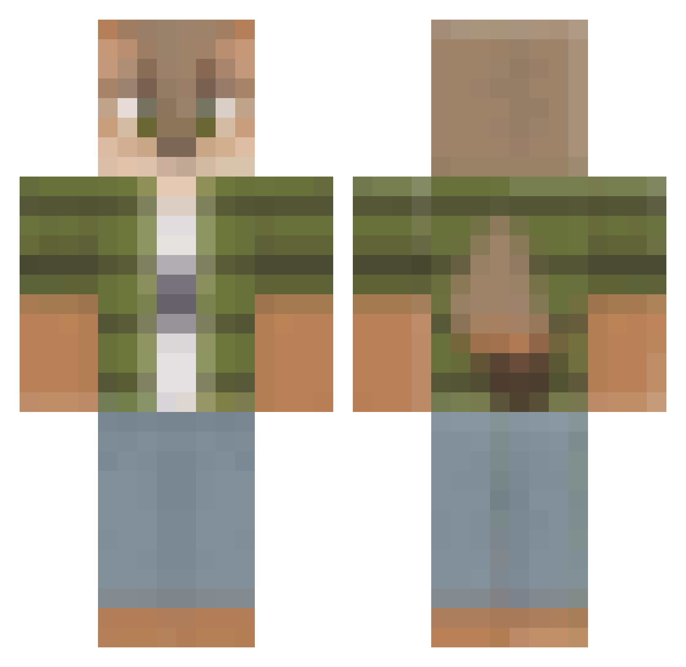 DarkG4m3r_ Minecraft skin, front and back view
