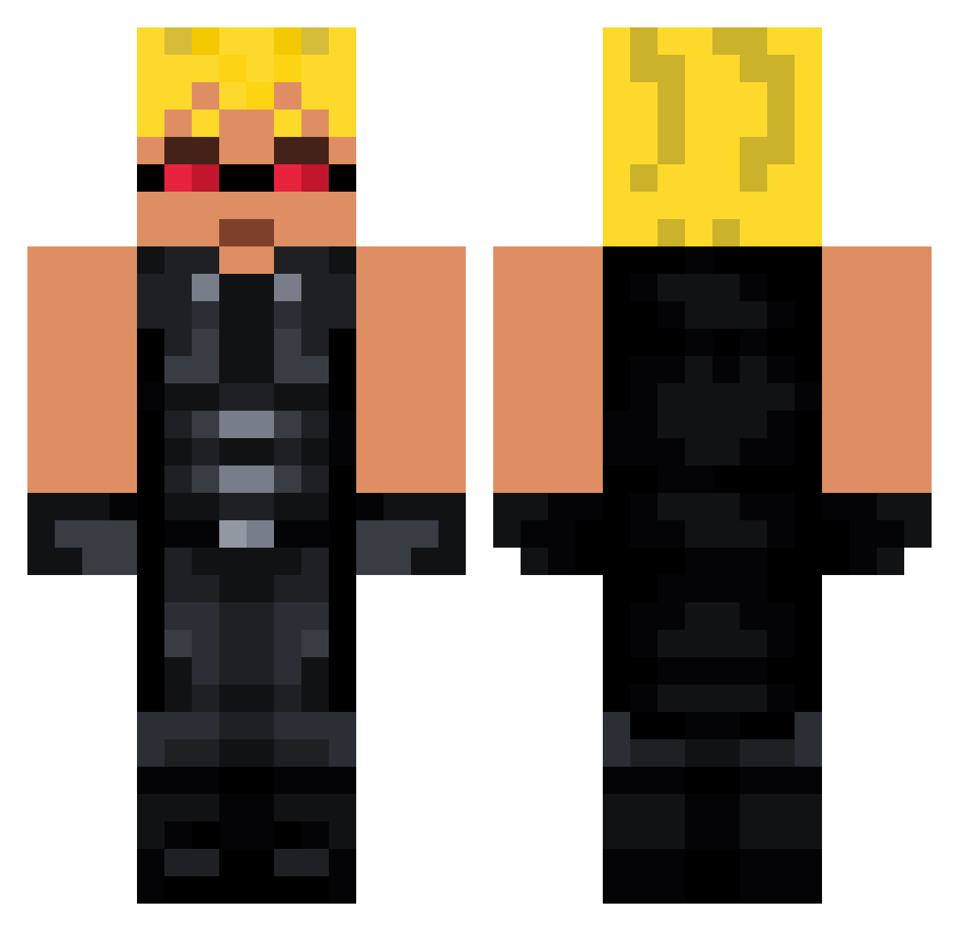 ICONICOMAN Minecraft skin, front and back view
