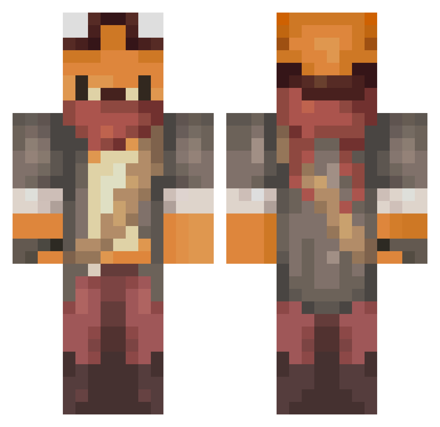 JadeAlonso Minecraft skin, front and back view