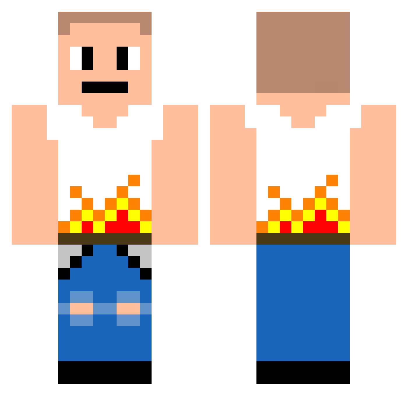 Yarrow Minecraft skin, front and back view