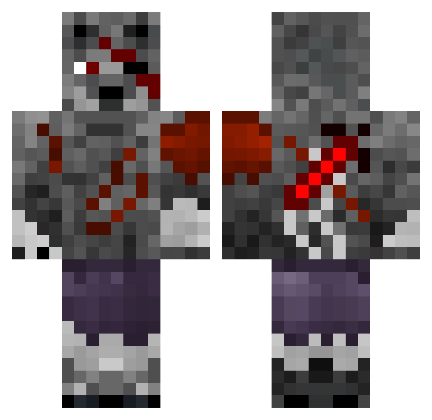 Lunard_NightYTB Minecraft skin, front and back view